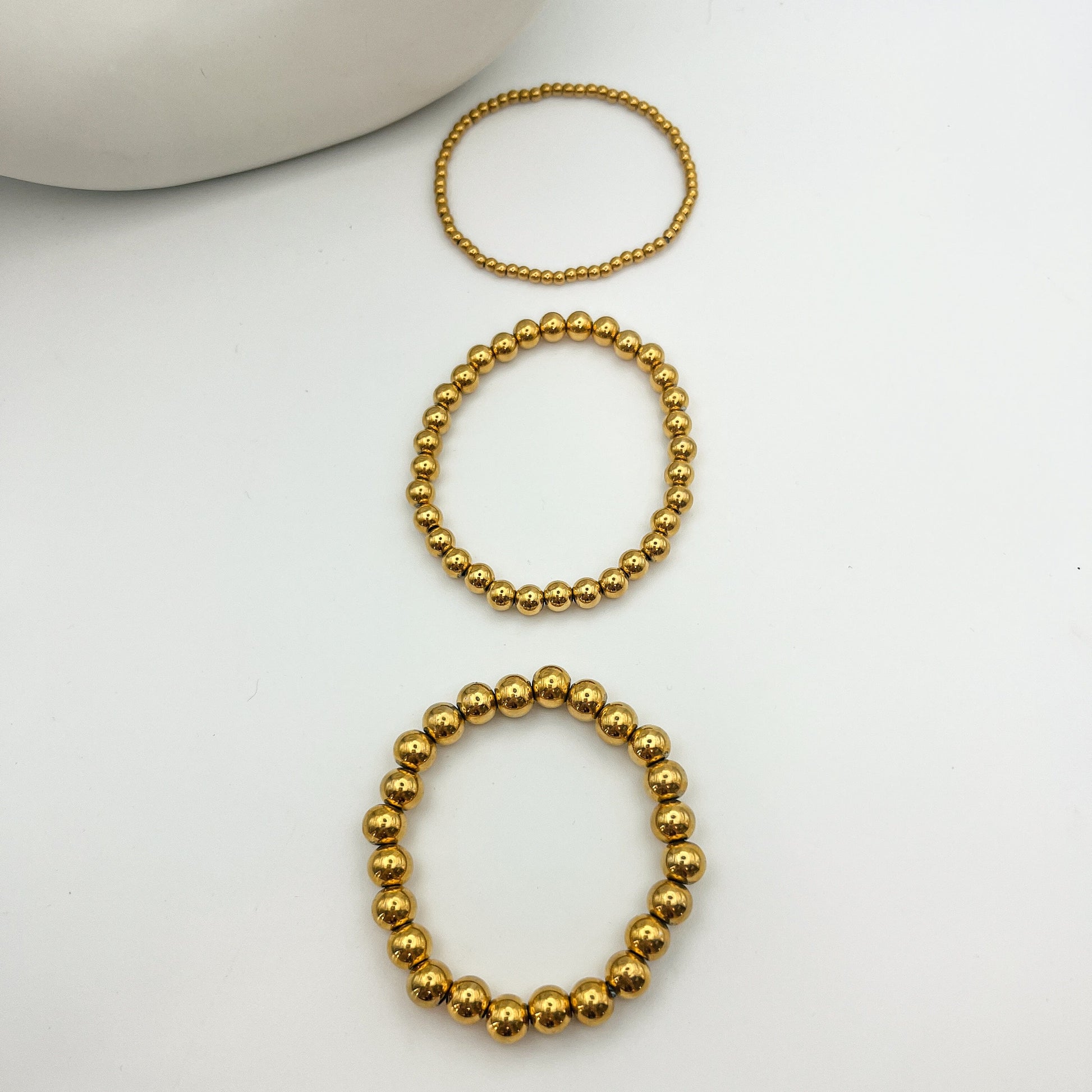 FIONA GRACE Bracelets 18k Gold Beaded Stretch Bracelet
