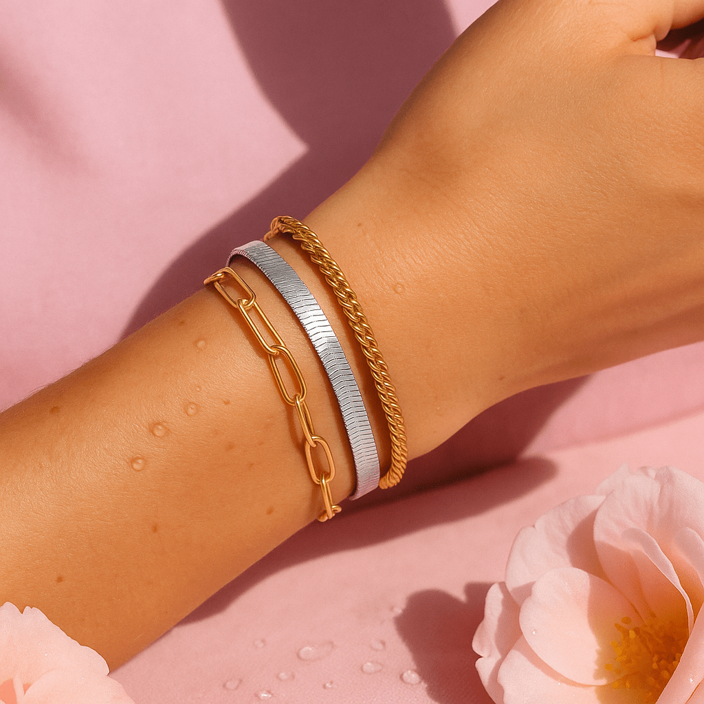 FIONA GRACE Bracelets TJG Mixed Metal Bracelet Stack