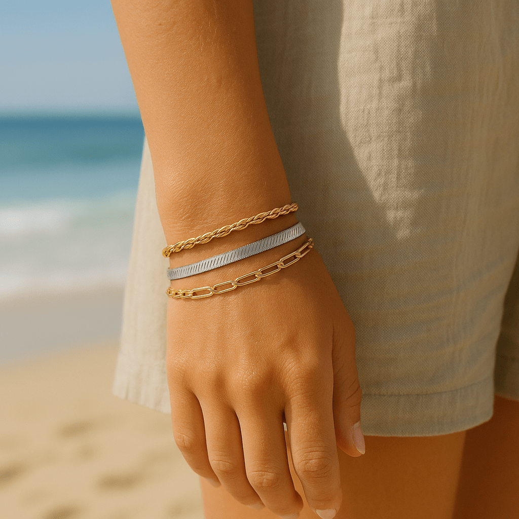 FIONA GRACE Bracelets TJG Mixed Metal Bracelet Stack