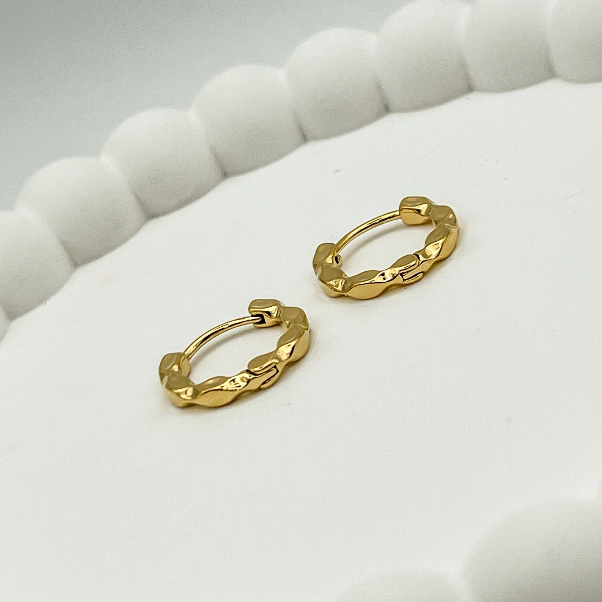 FIONA GRACE Earrings Hammered Hoops Jenica's Favorite Fall Hoops