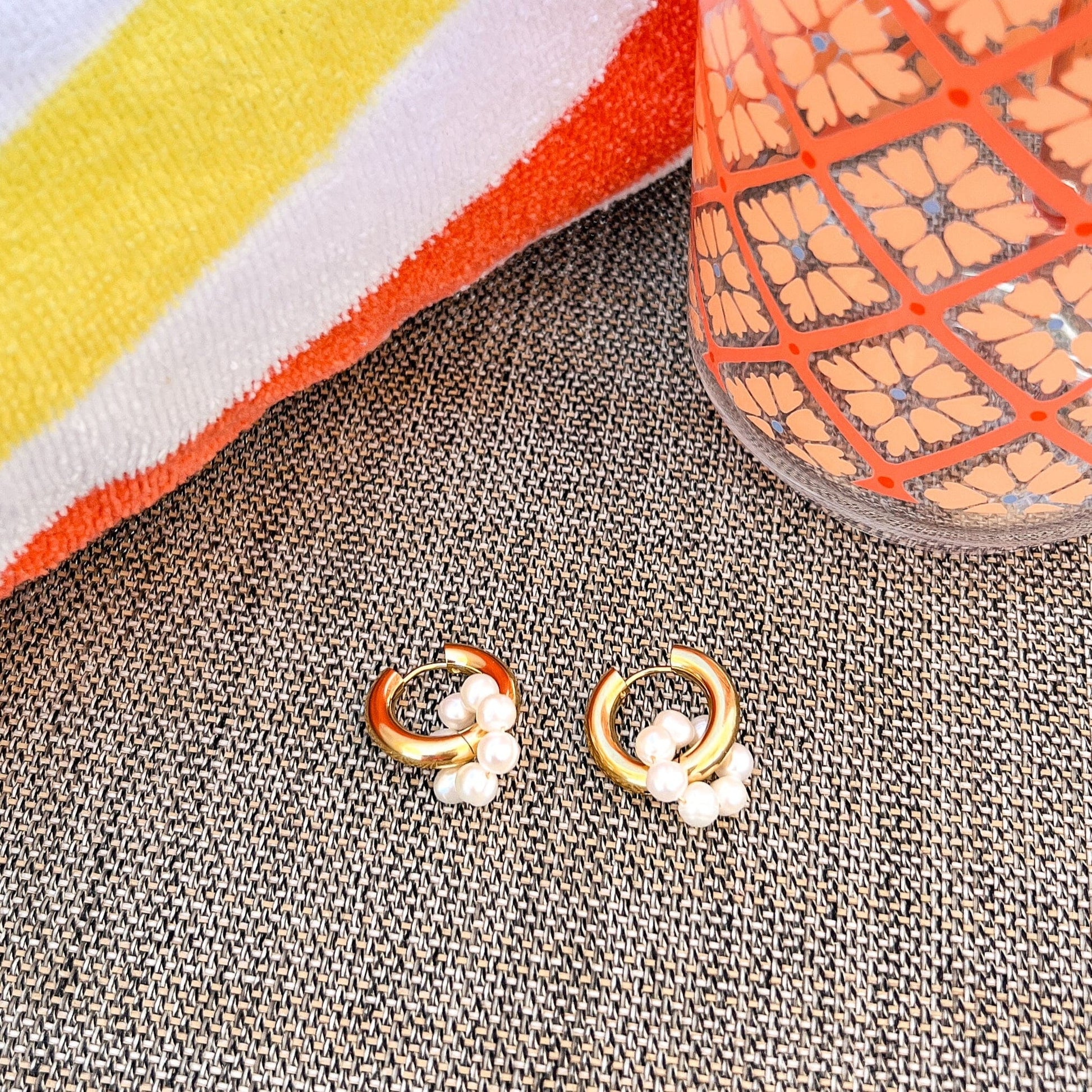 FIONA GRACE Earrings Seafoam Kiss Huggies