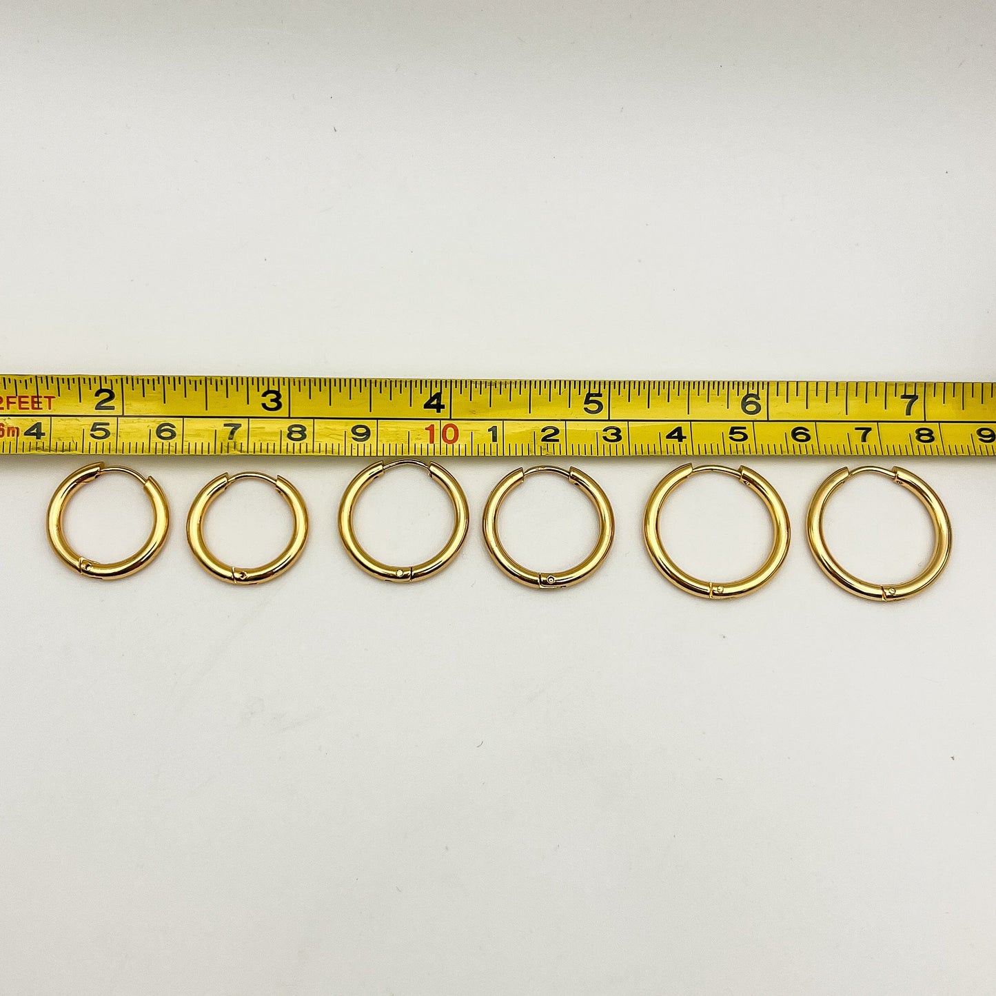 FIONA GRACE Larger 18k Gold Huggies- Set Of 3