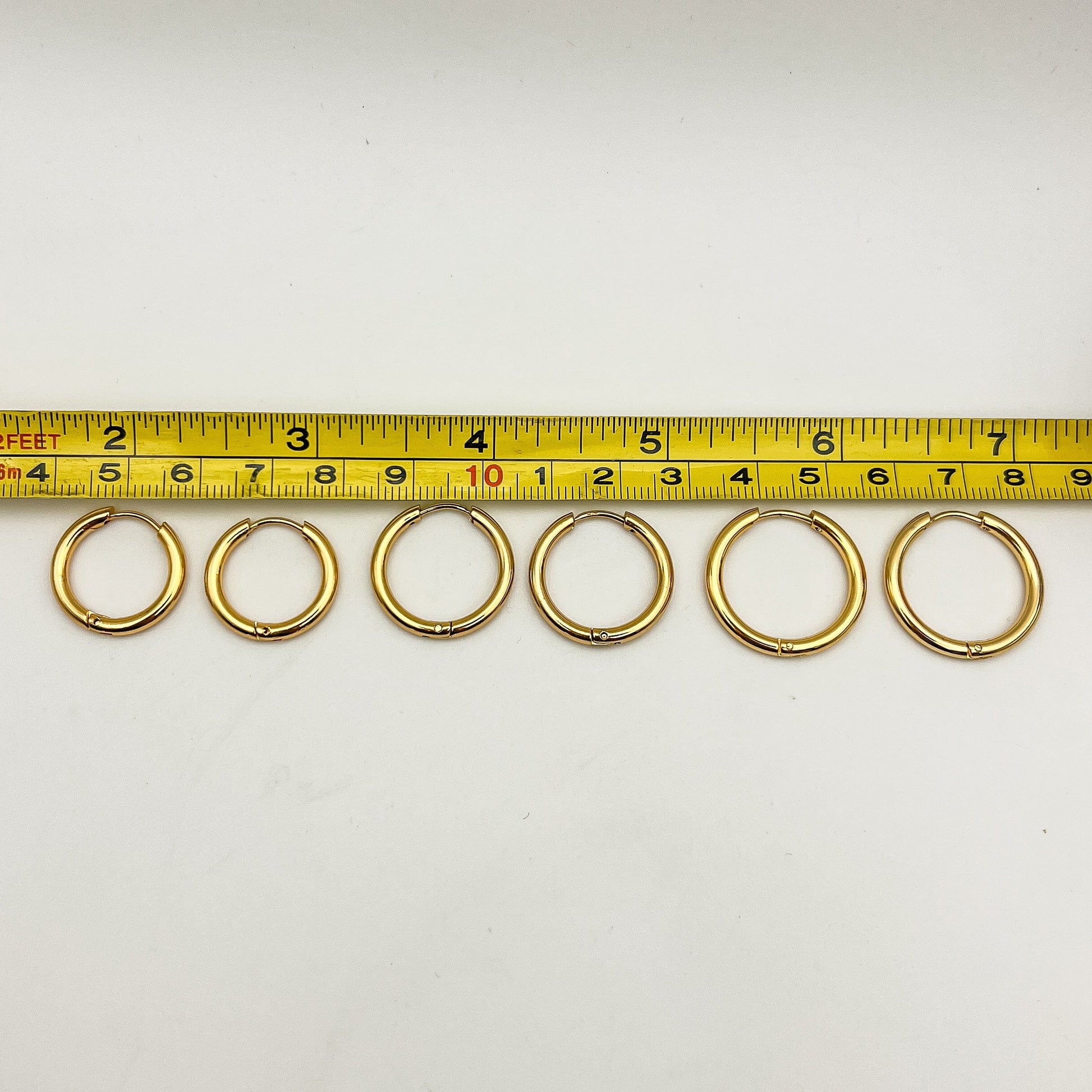 FIONA GRACE Larger 18k Gold Huggies- Set Of 3