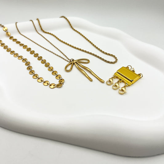 FIONA GRACE Necklaces 4 Piece Stack (Includes Magnetic Clasp) Fall-Ready Stack – Handpicked by Jenica