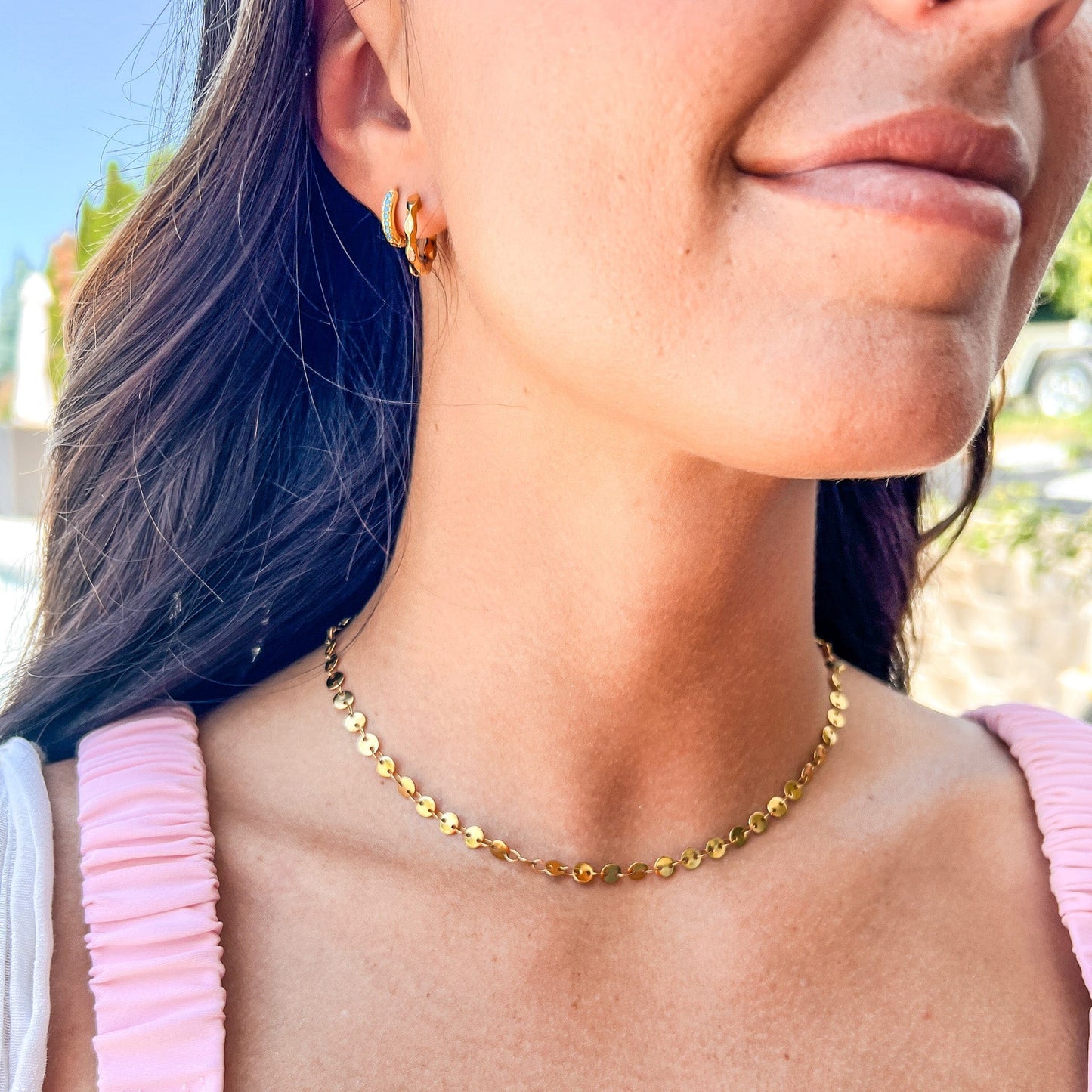 FIONA GRACE Necklaces Bali Breeze Sequin Chain Necklace