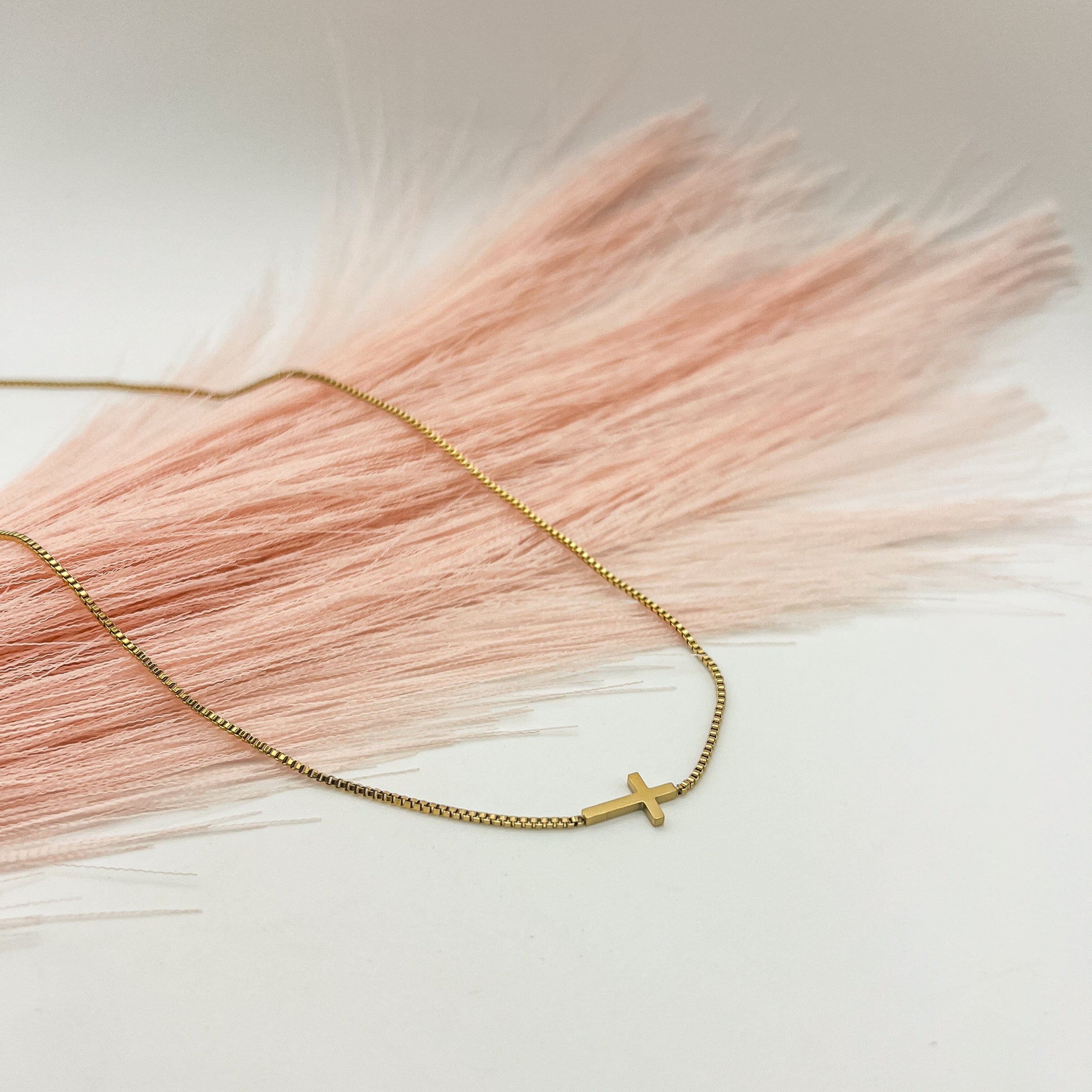 FIONA GRACE Necklaces Delicate Cross 18k Gold Necklace