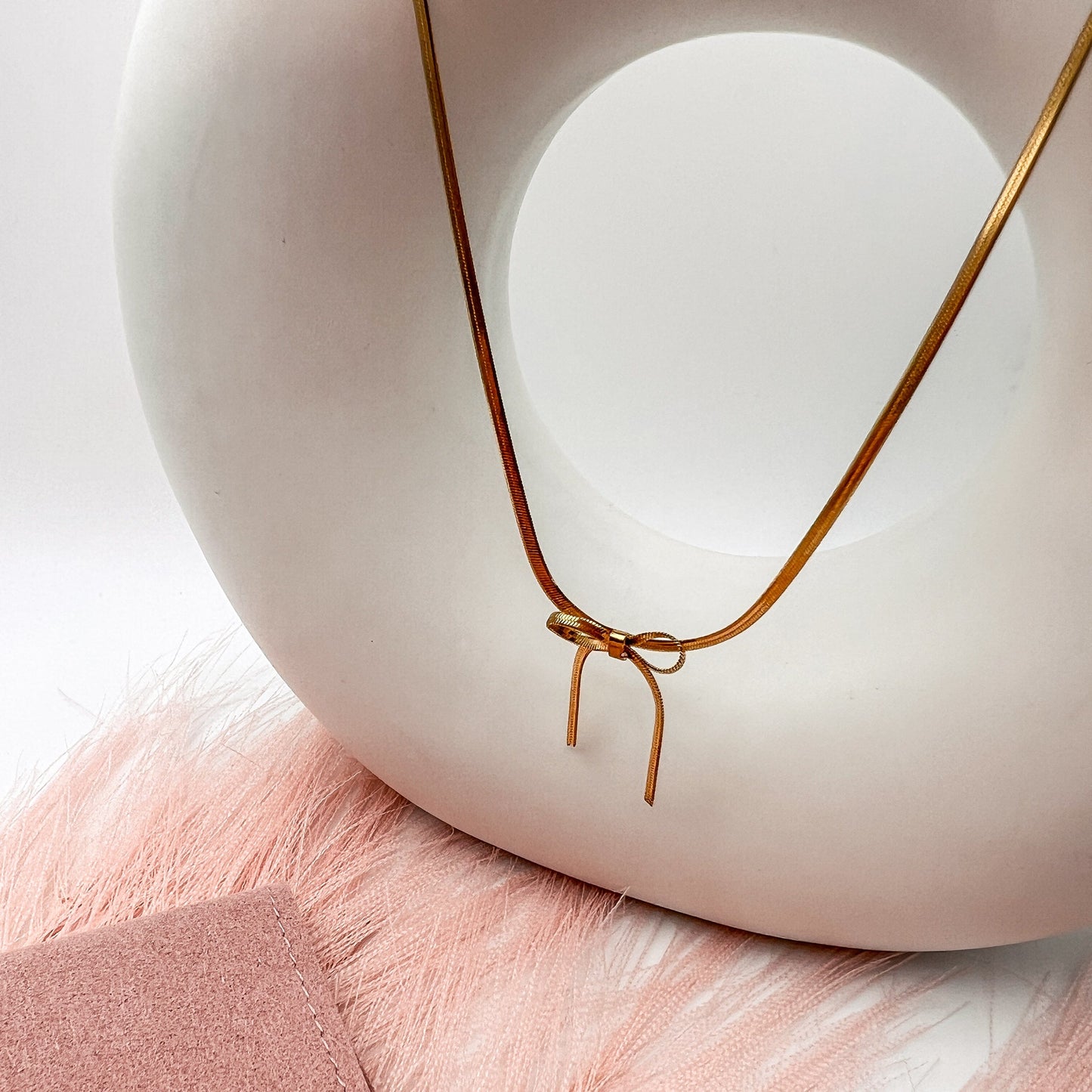 FIONA GRACE Necklaces Heartstrings Bow Knot Choker- Tarnish Free