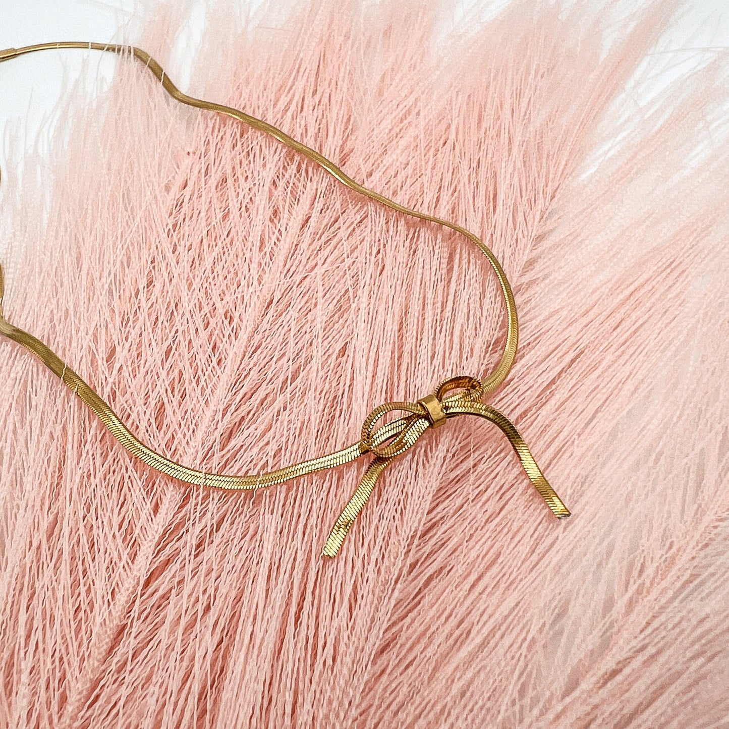 FIONA GRACE Necklaces Heartstrings Bow Knot Choker- Tarnish Free