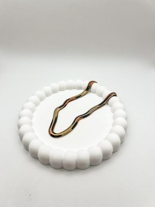 FIONA GRACE Necklaces Leopard Print Herringbone Necklace