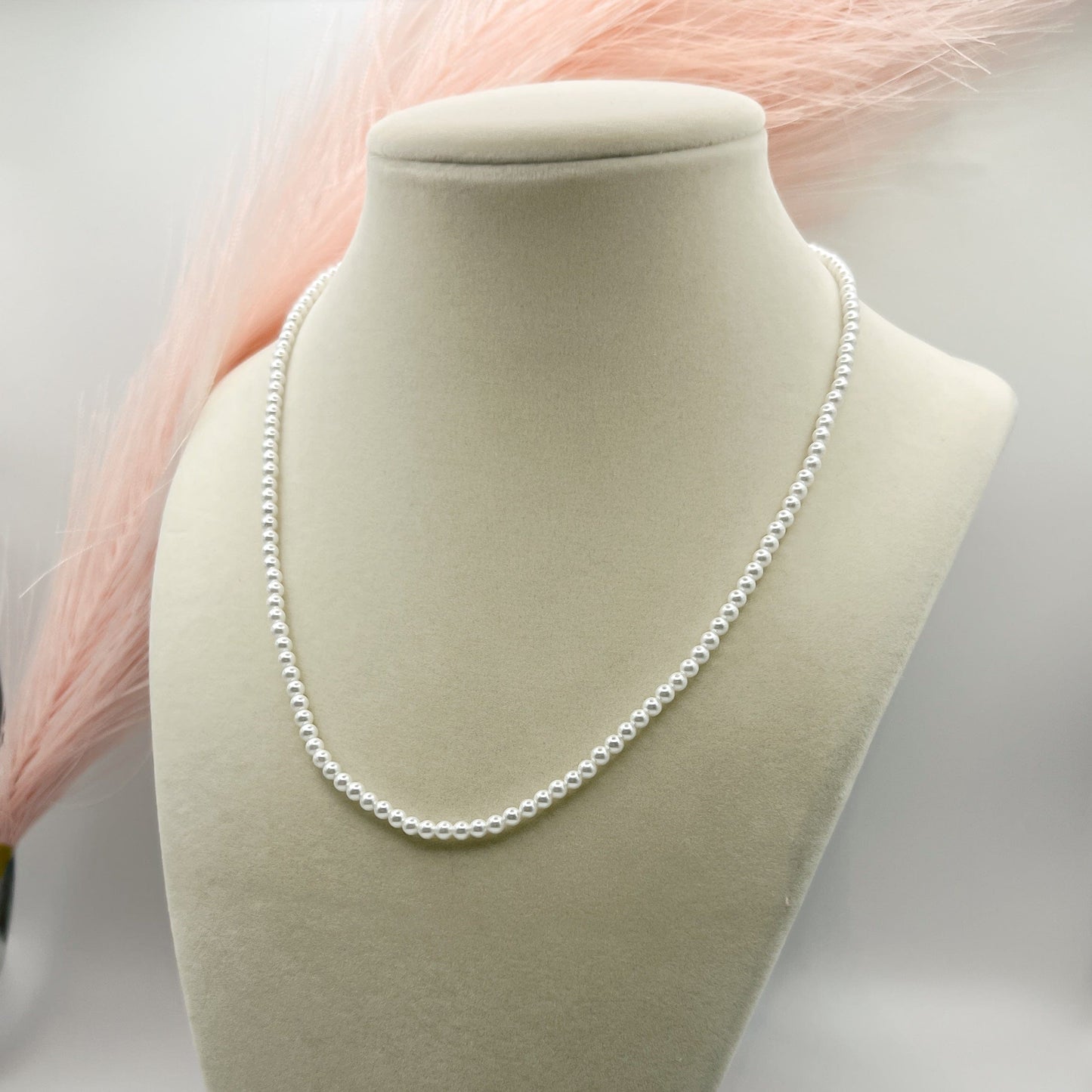 FIONA GRACE Necklaces Mini Pearl (3mm) Necklace With Extender, Waterproof