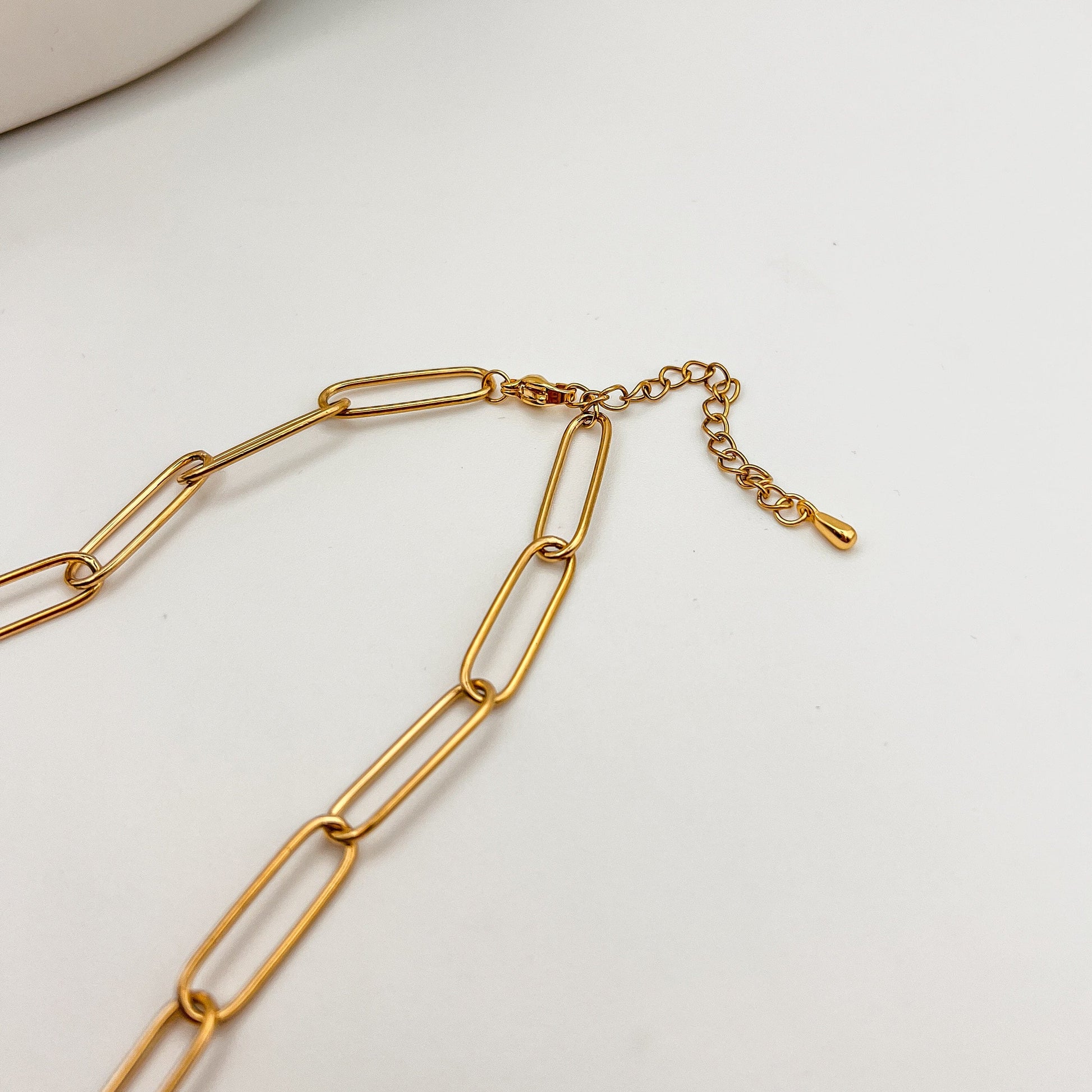 FIONA GRACE Necklaces Paperclip Chain Necklace 18k Gold- Tarnish Free