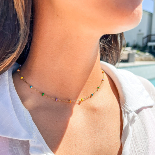 FIONA GRACE Necklaces Summer Sorbet Satellite Chain Necklace