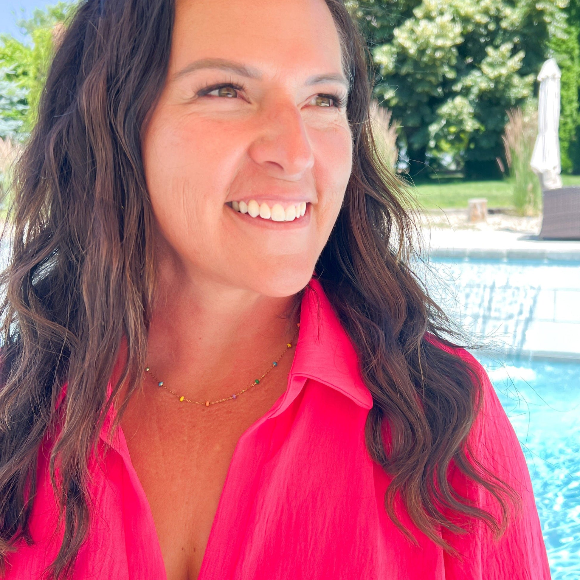 FIONA GRACE Necklaces Summer Sorbet Satellite Chain Necklace