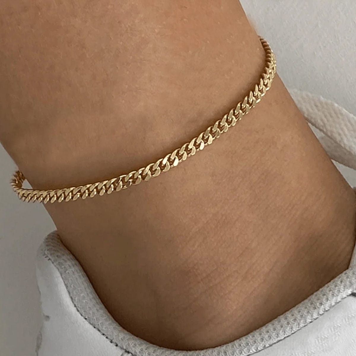 FIONA GRACE Anklet Set of 3 Anklet Stack, Gold, Water Safe