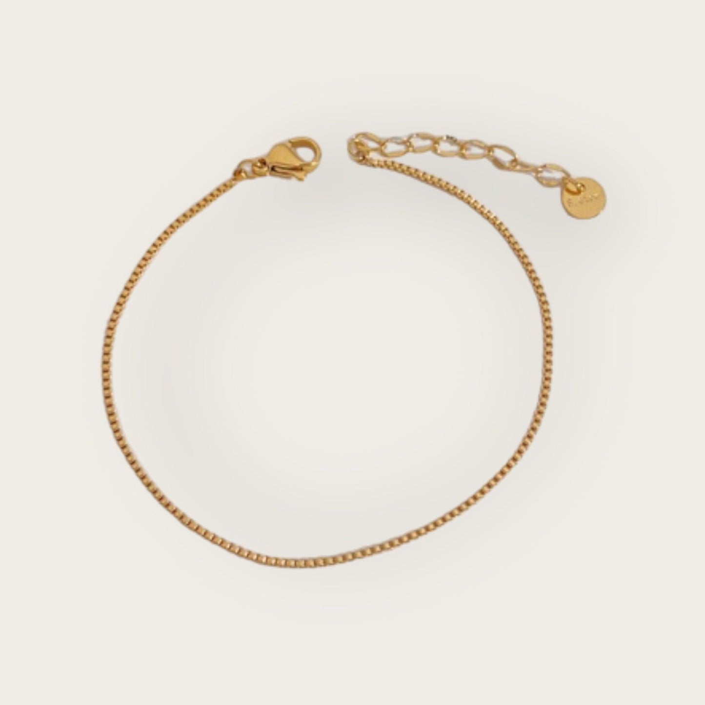 FIONA GRACE Bracelets Delicate Box Chain Bracelet- Minimalist- Waterproof