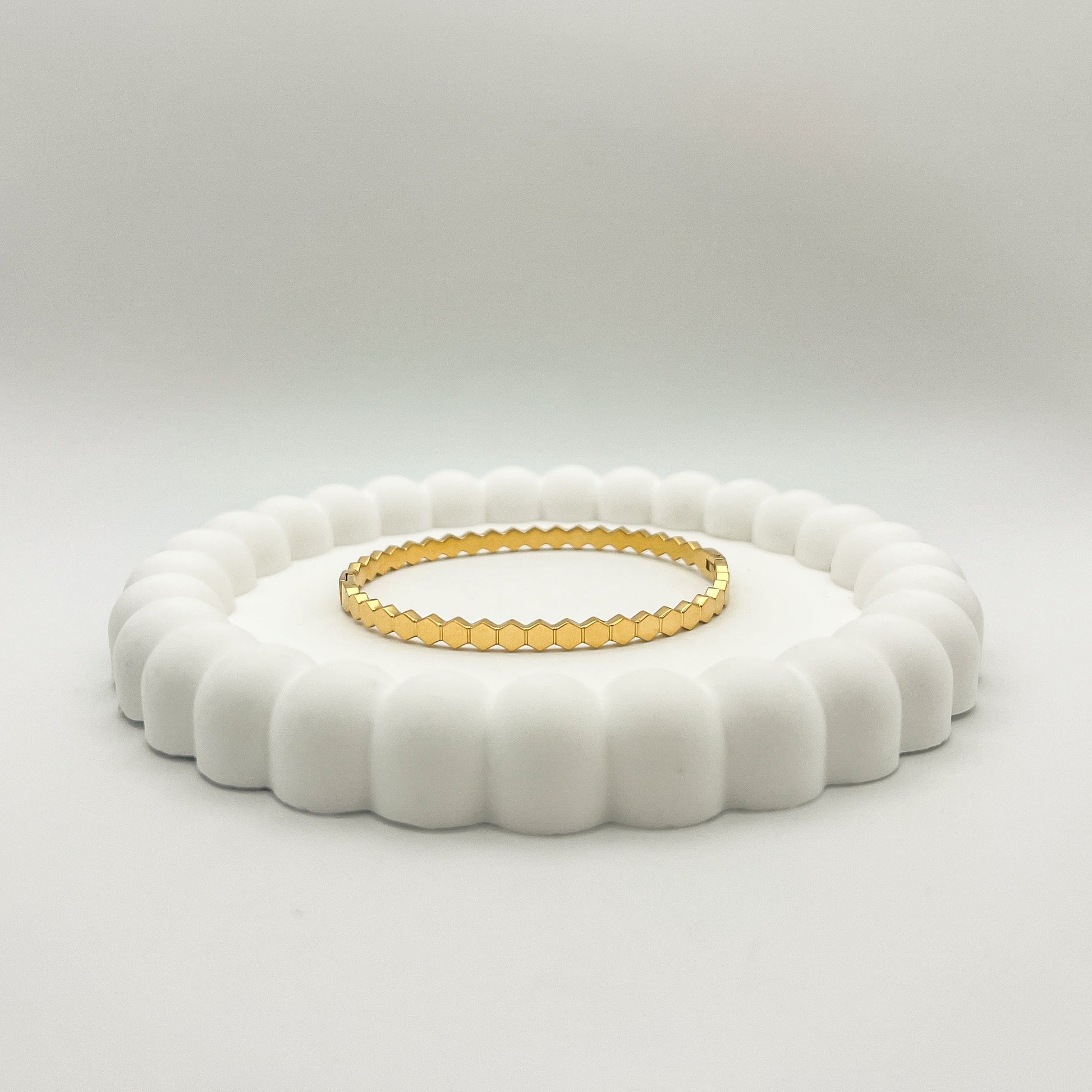 FIONA GRACE Bracelets Geometric Pentagon Bangle Hinged Gold Bangles- Choose 3 And Save!