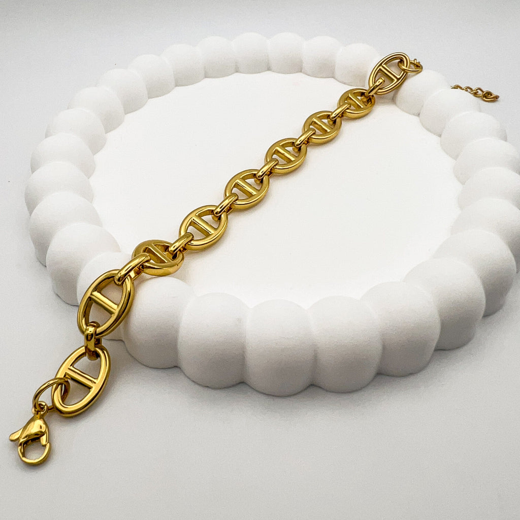 FIONA GRACE Bracelets Mariner Chain 18k Gold Bracelet