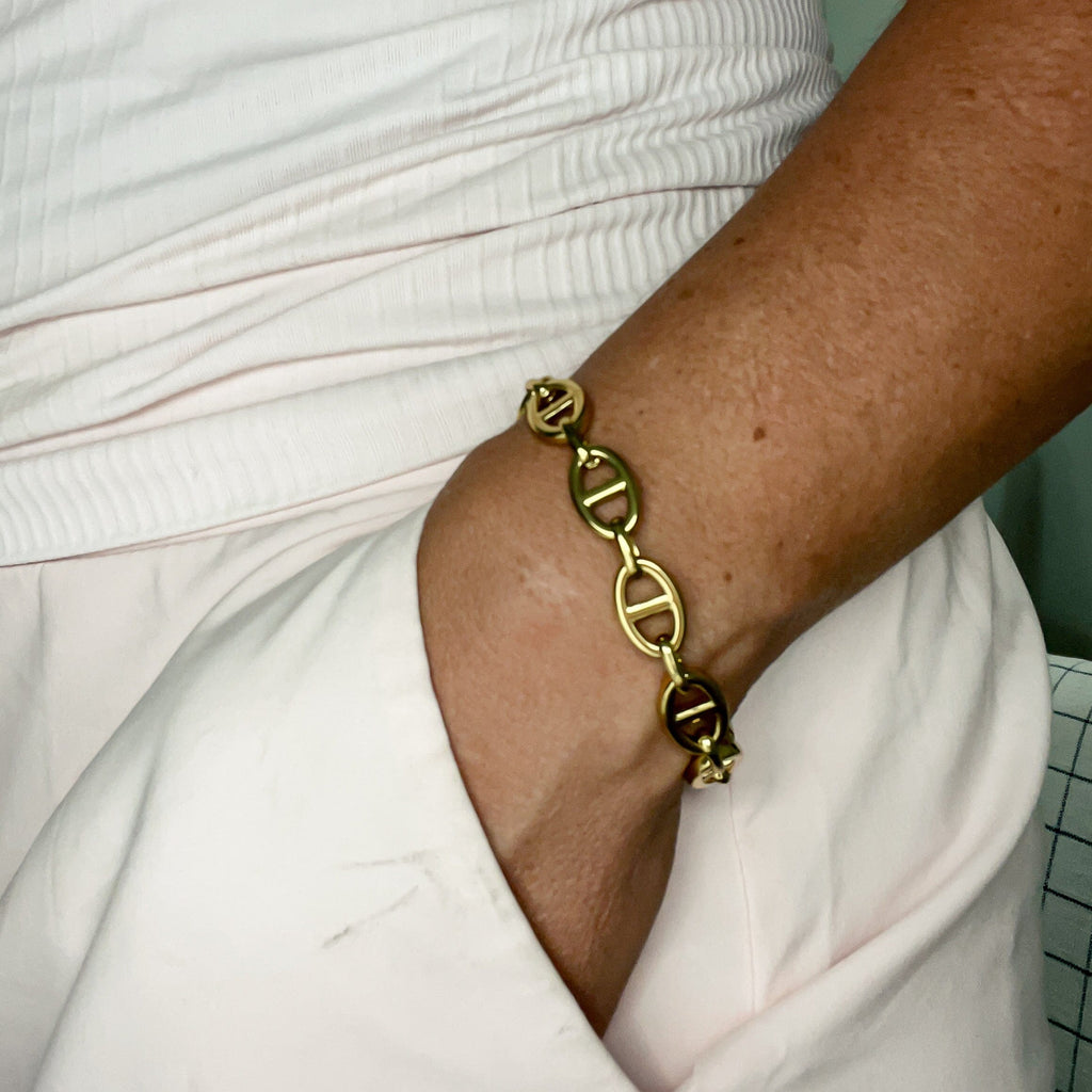 FIONA GRACE Bracelets Mariner Chain 18k Gold Bracelet