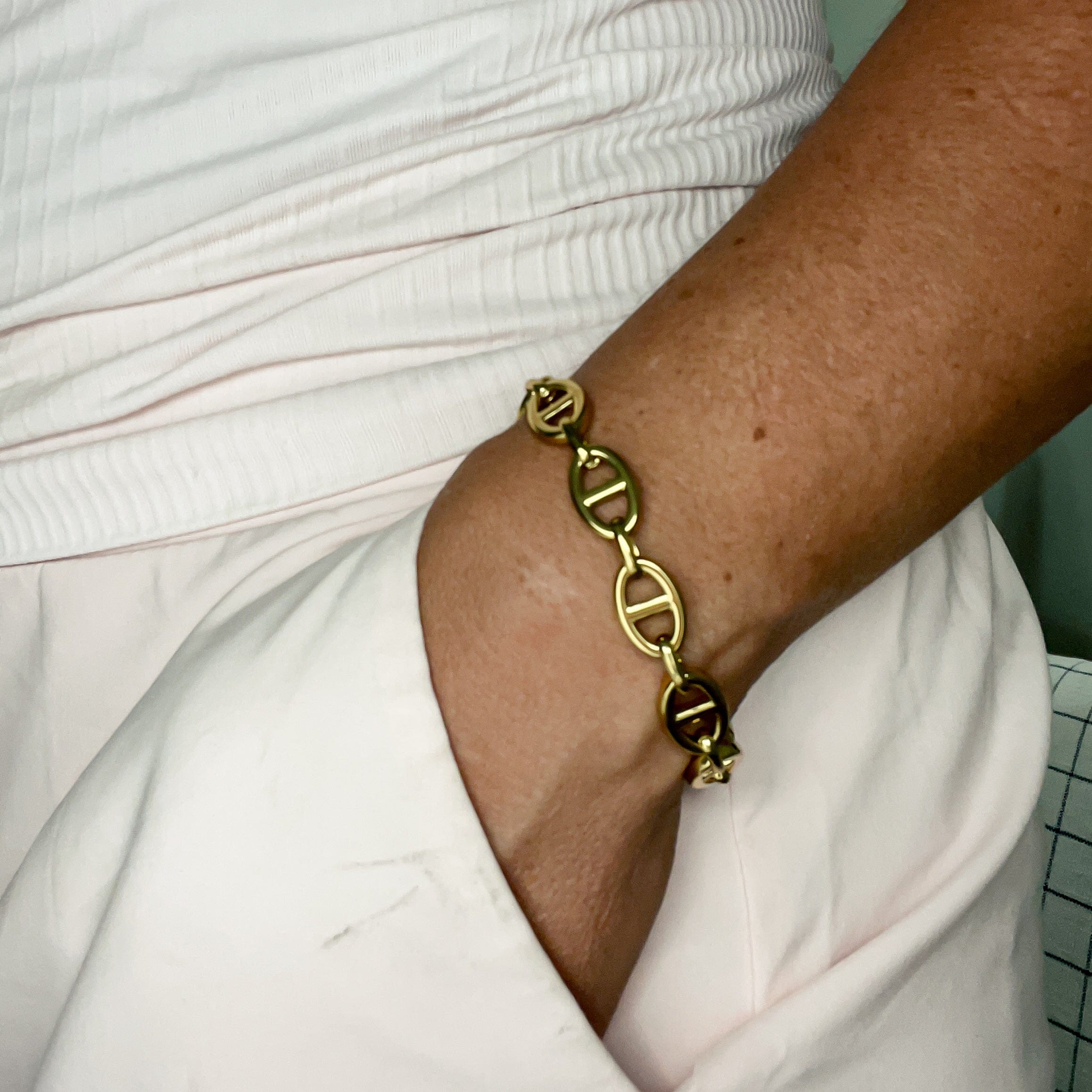 FIONA GRACE Bracelets Mariner Chain 18k Gold Bracelet