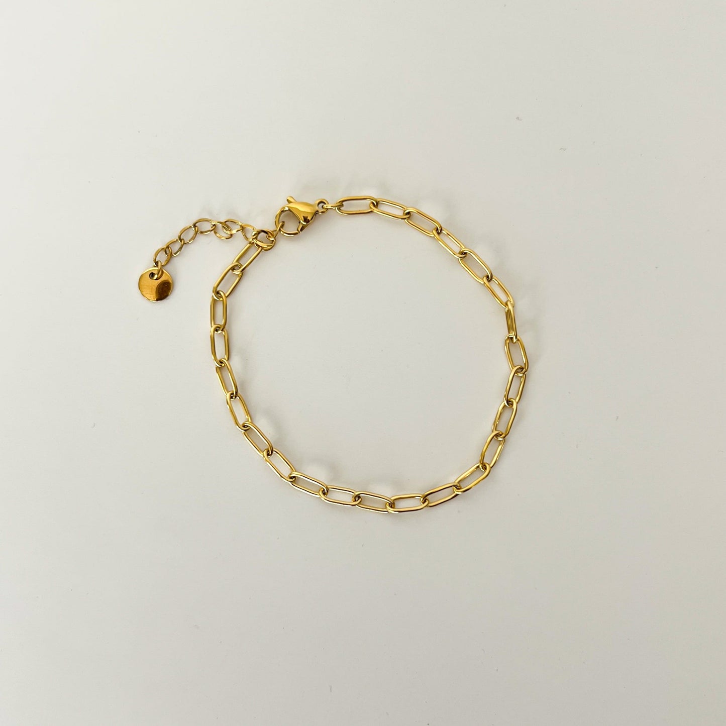 FIONA GRACE Bracelets Paperclip Chain Bracelet- Stackable, Lightweight, Minimalist, Waterproof