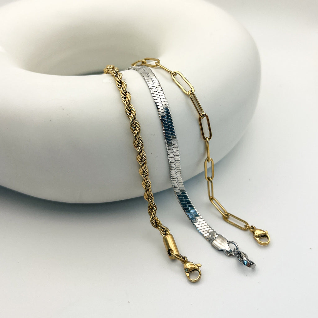 FIONA GRACE Bracelets TJG Mixed Metal Bracelet Stack