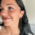 FIONA GRACE Earrings Bowknot Snake Chain Gold Ribbon Earrings