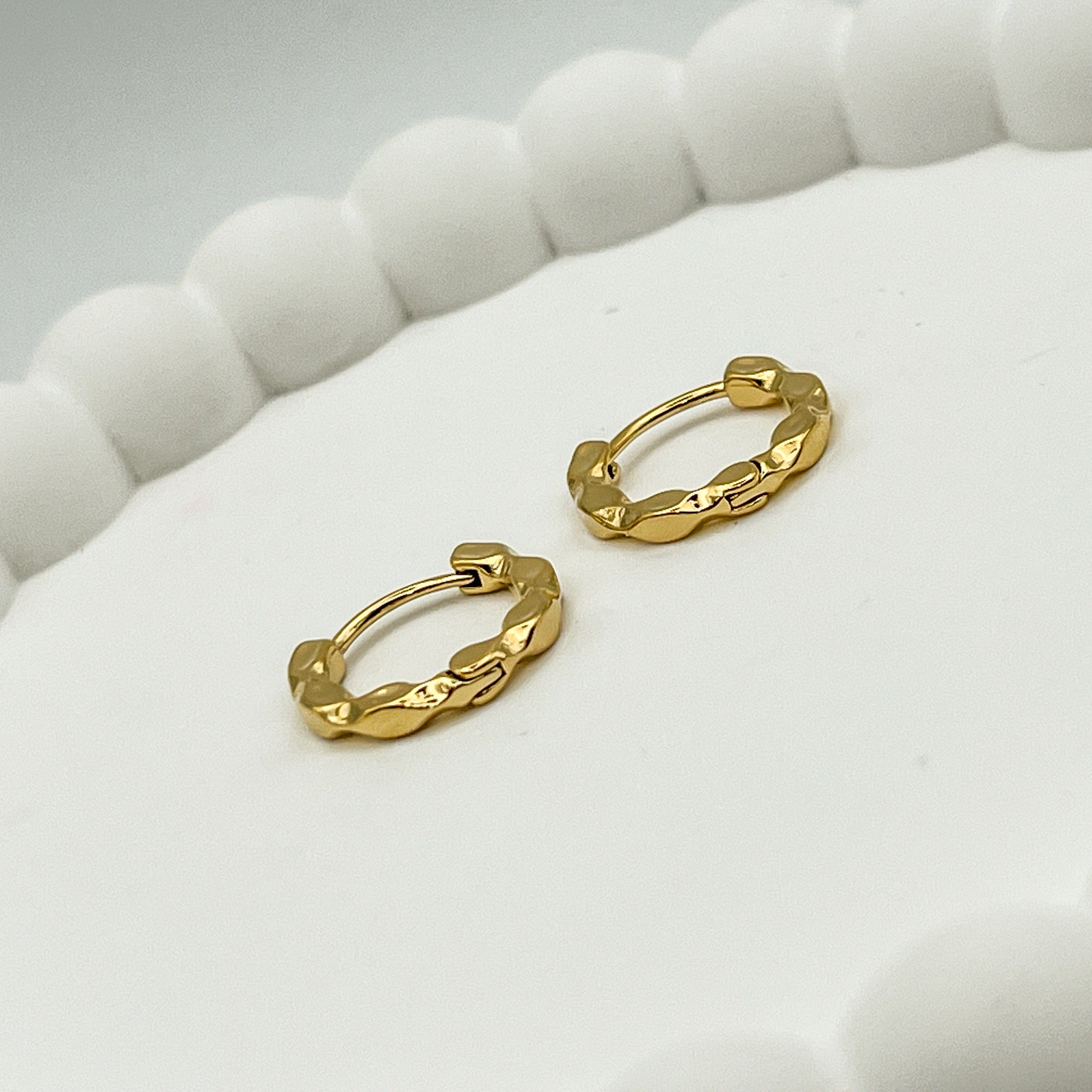 FIONA GRACE Earrings Hammered Hoops Jenica's Favorite Fall Hoops