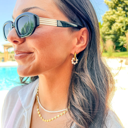 FIONA GRACE Earrings Seafoam Kiss Huggies