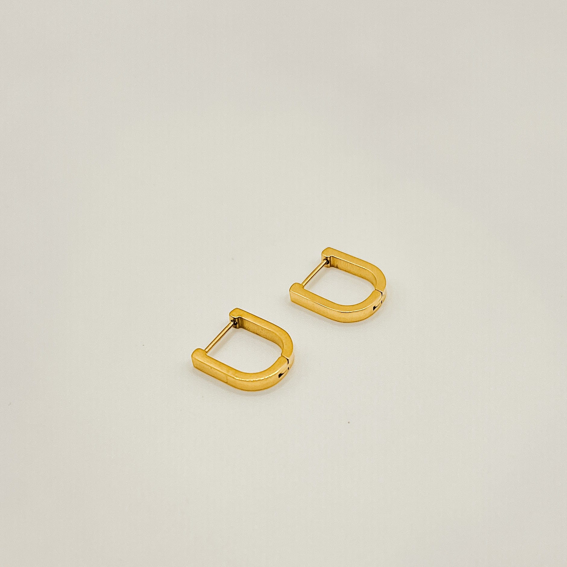 FIONA GRACE Earrings Simple Geometric U Shaped Huggie Earrings, Waterproof