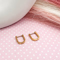 FIONA GRACE Earrings Simple Geometric U Shaped Huggie Earrings, Waterproof