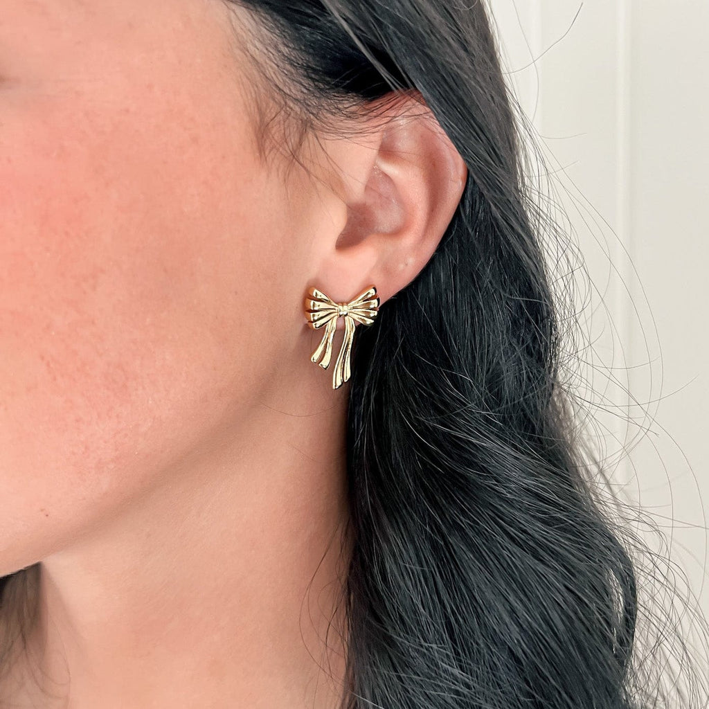 FIONA GRACE Earrings Vintage Ribbon Bow Stud Earrings