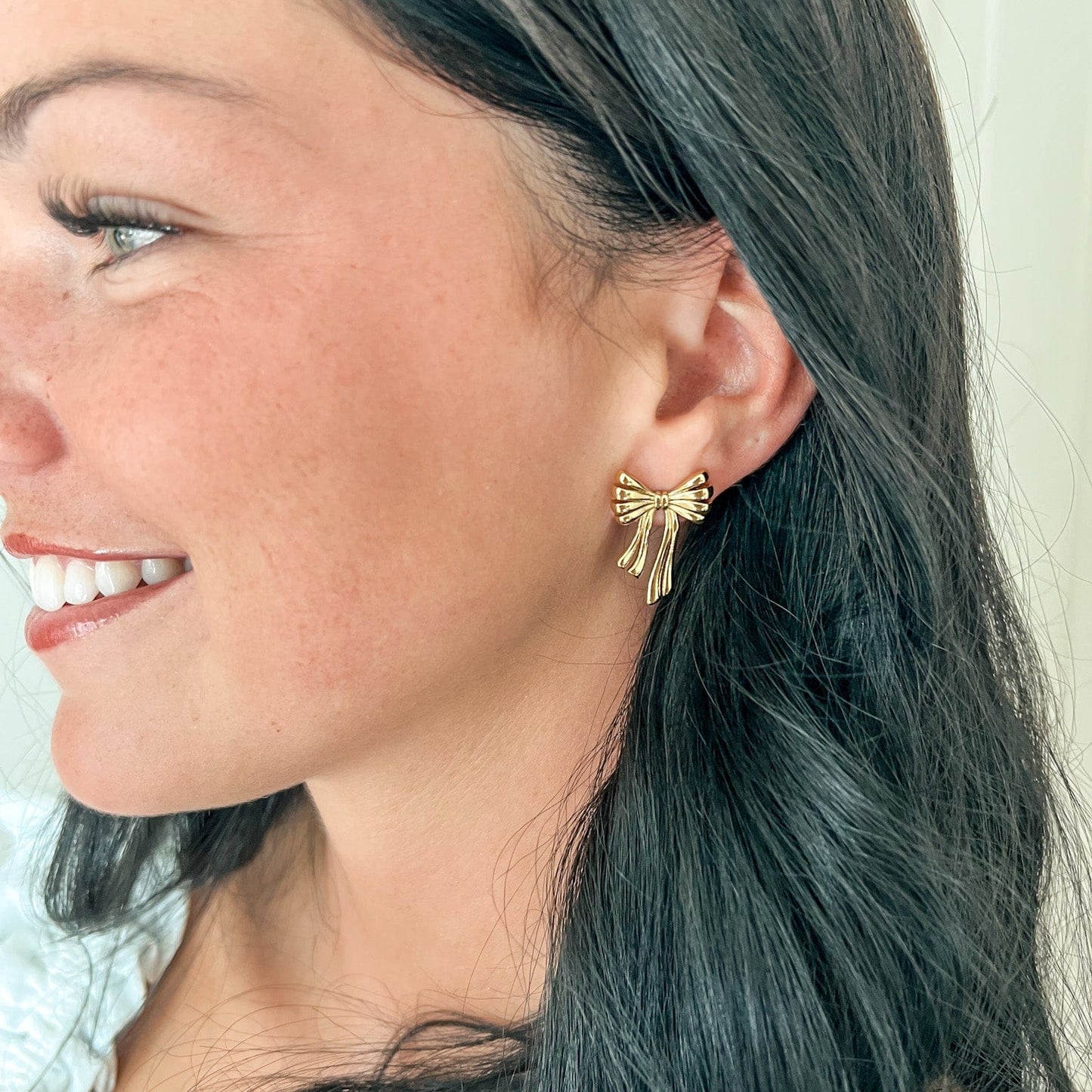 FIONA GRACE Earrings Vintage Ribbon Bow Stud Earrings