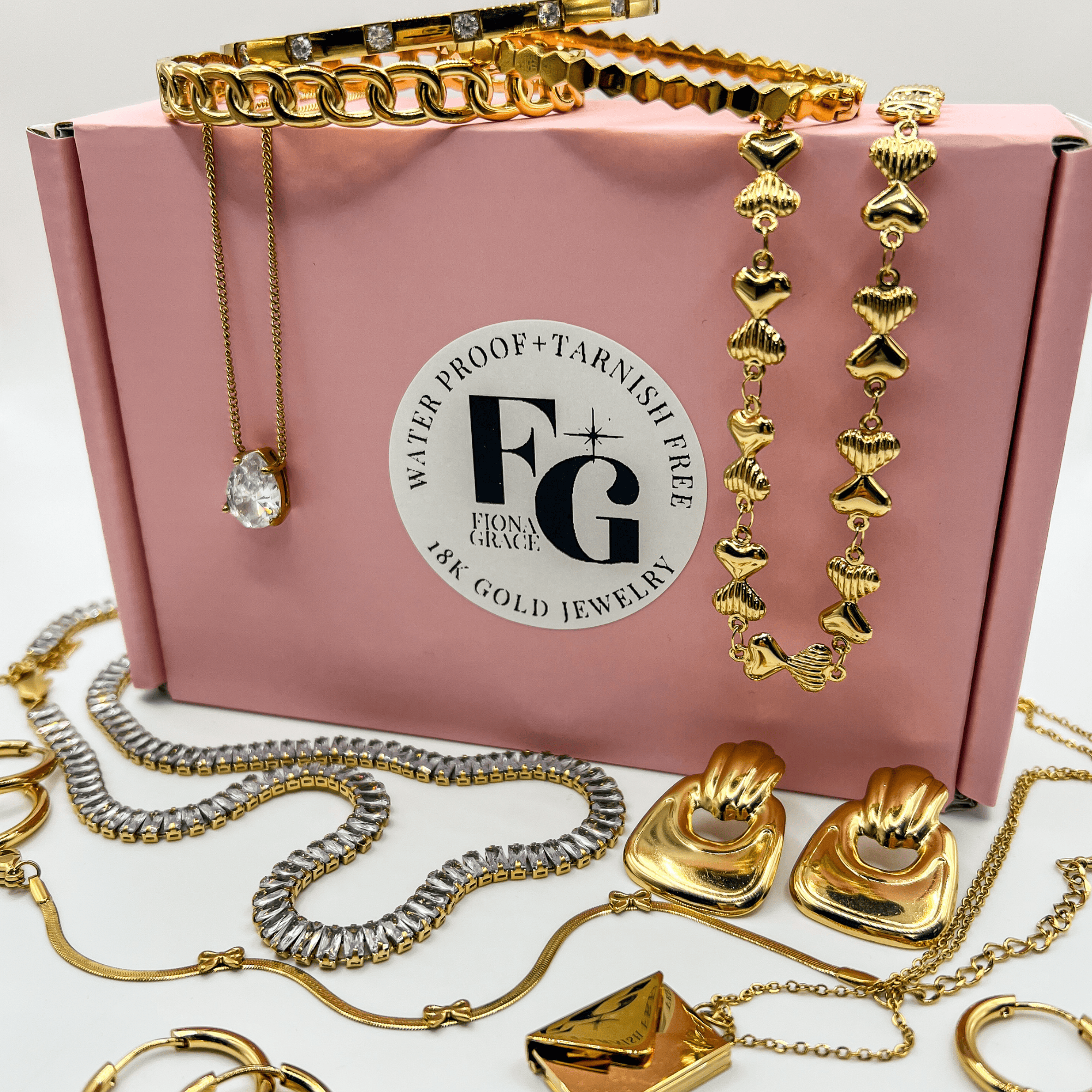 FIONA GRACE Jewelry Surprise & Shine Box- 3-Piece Mystery Jewelry Set ($90+ Value)