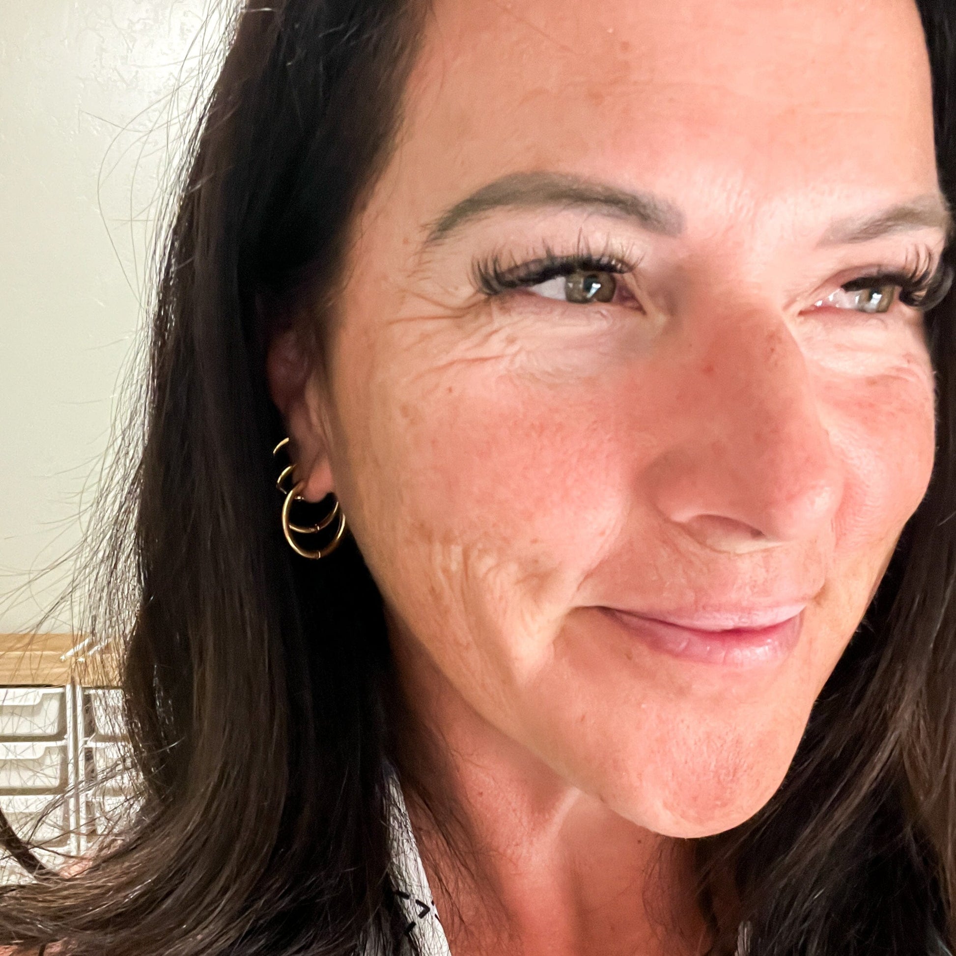 FIONA GRACE Larger 18k Gold Huggies- Set Of 3