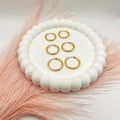 FIONA GRACE Larger 18k Gold Huggies- Set Of 3