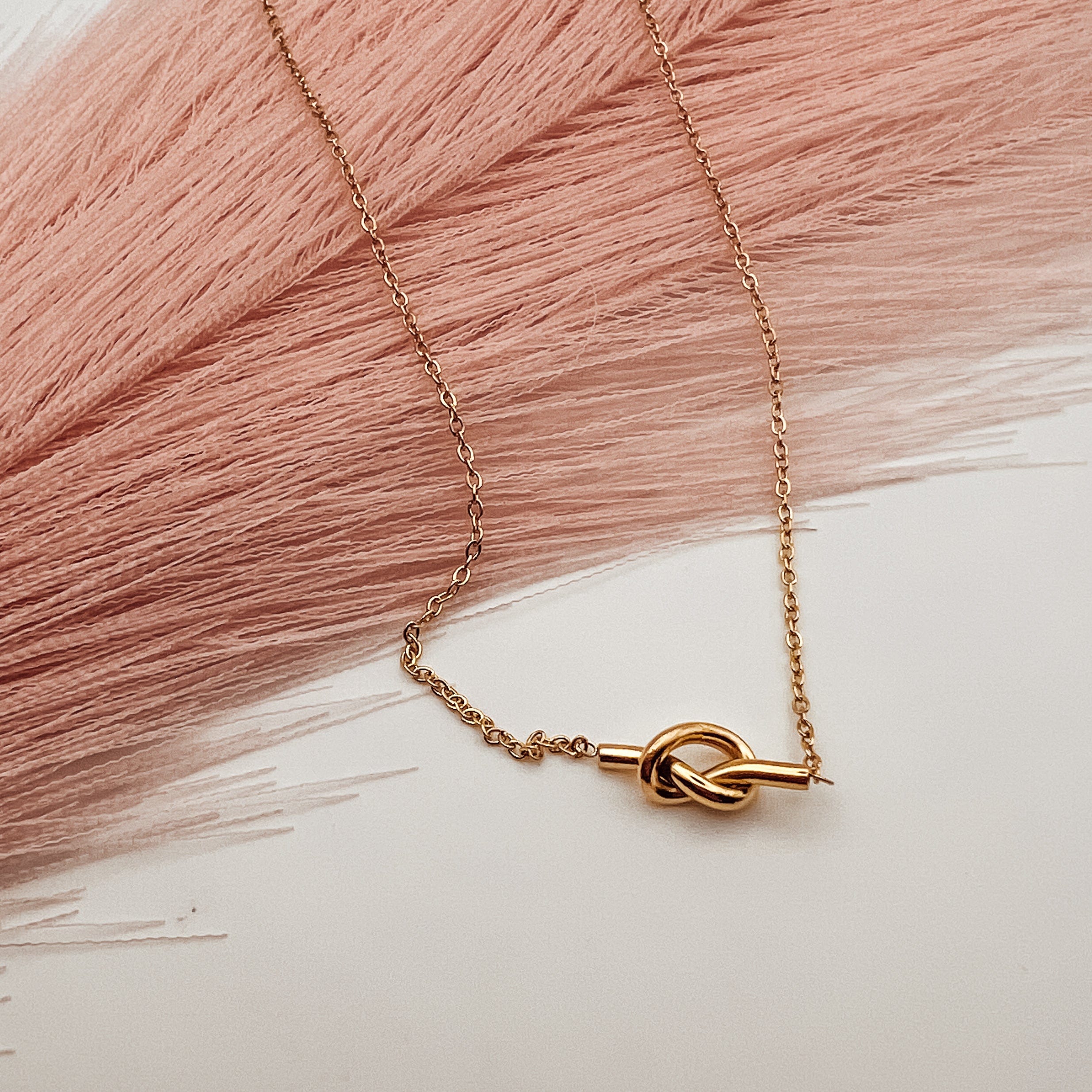 FIONA GRACE Necklaces A Forever Bond Gold Knot Necklace -18k Gold