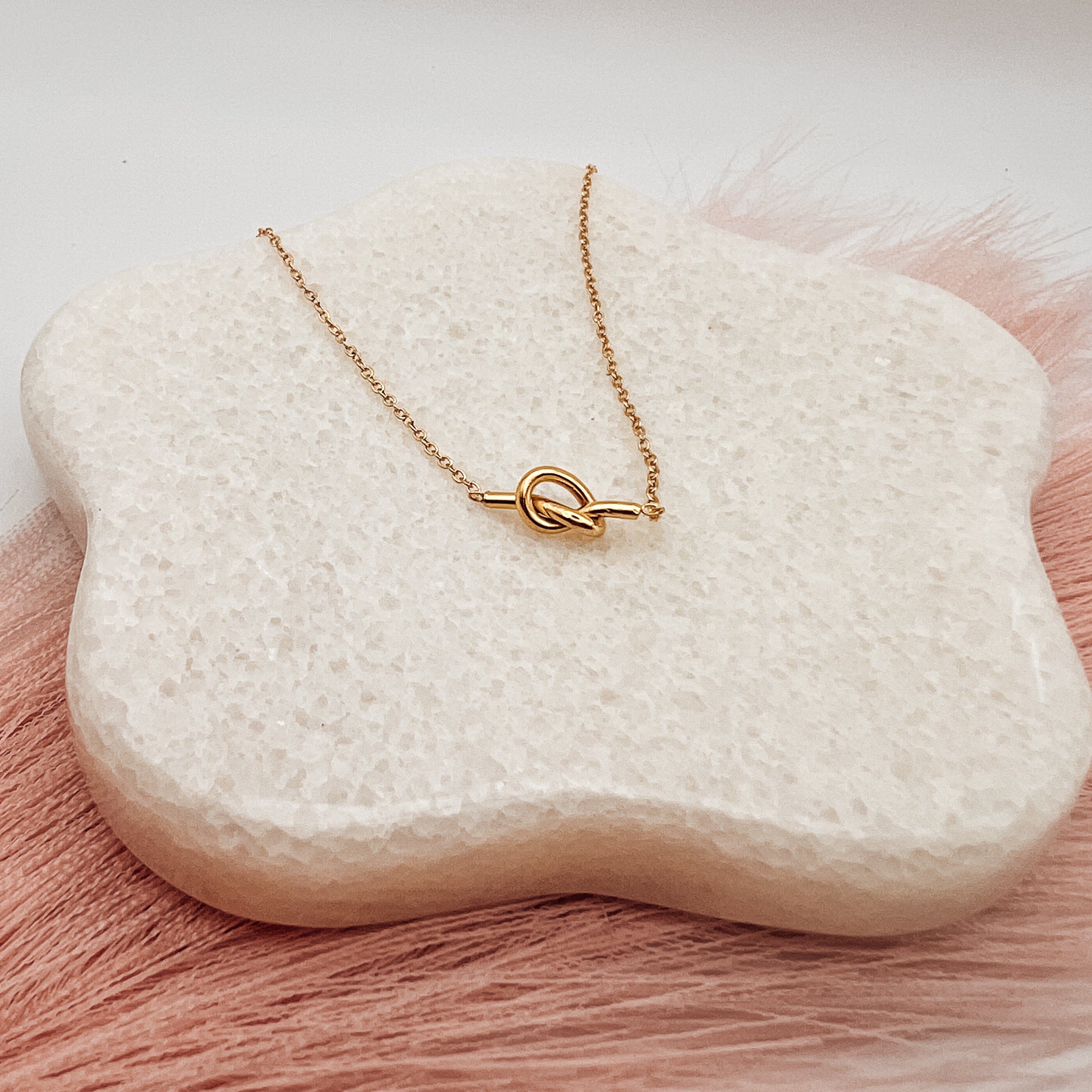 FIONA GRACE Necklaces A Forever Bond Gold Knot Necklace -18k Gold