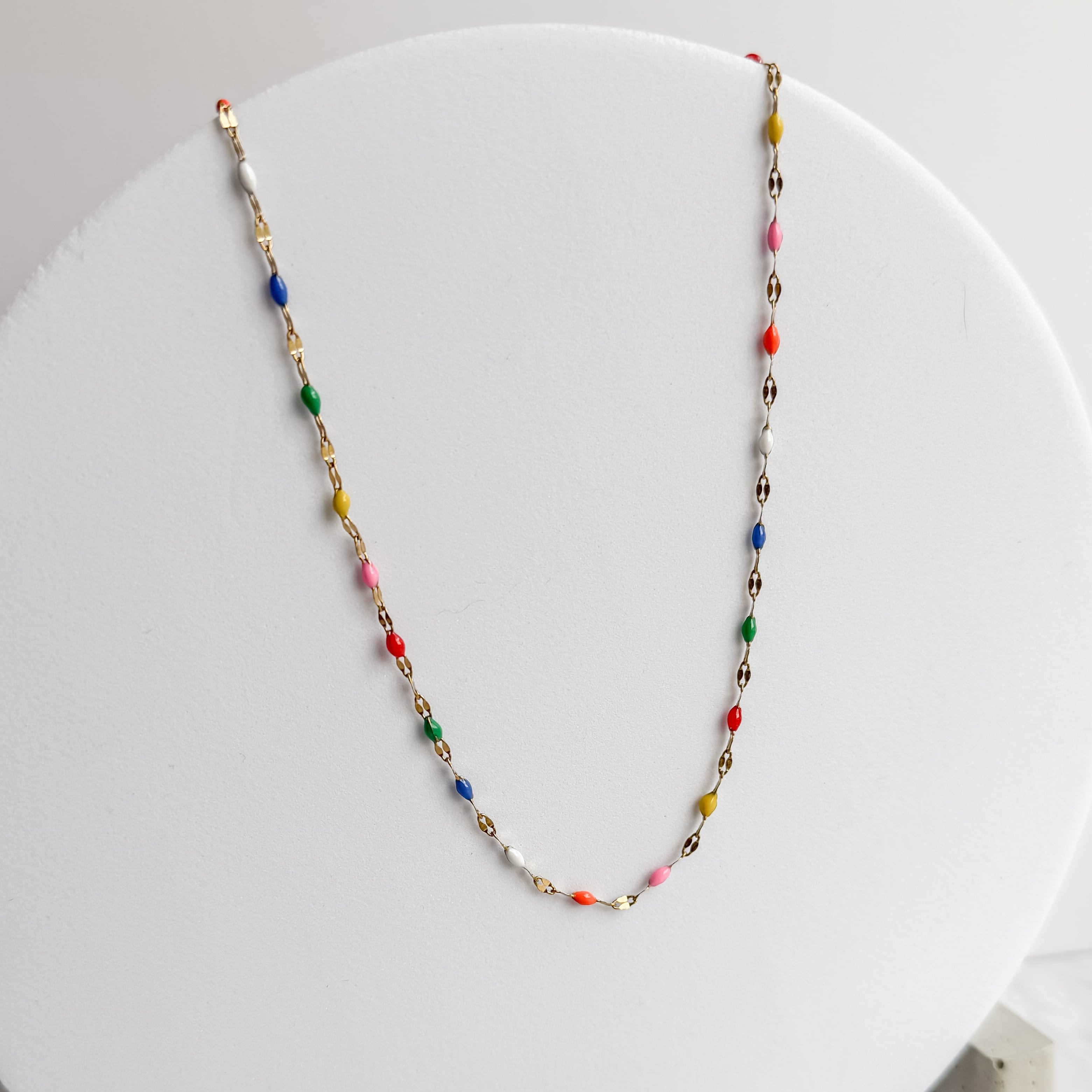 FIONA GRACE Necklaces Cabo Chain Necklace | Rainbow Enamel Gold Chain | Waterproof & Tarnish-Free