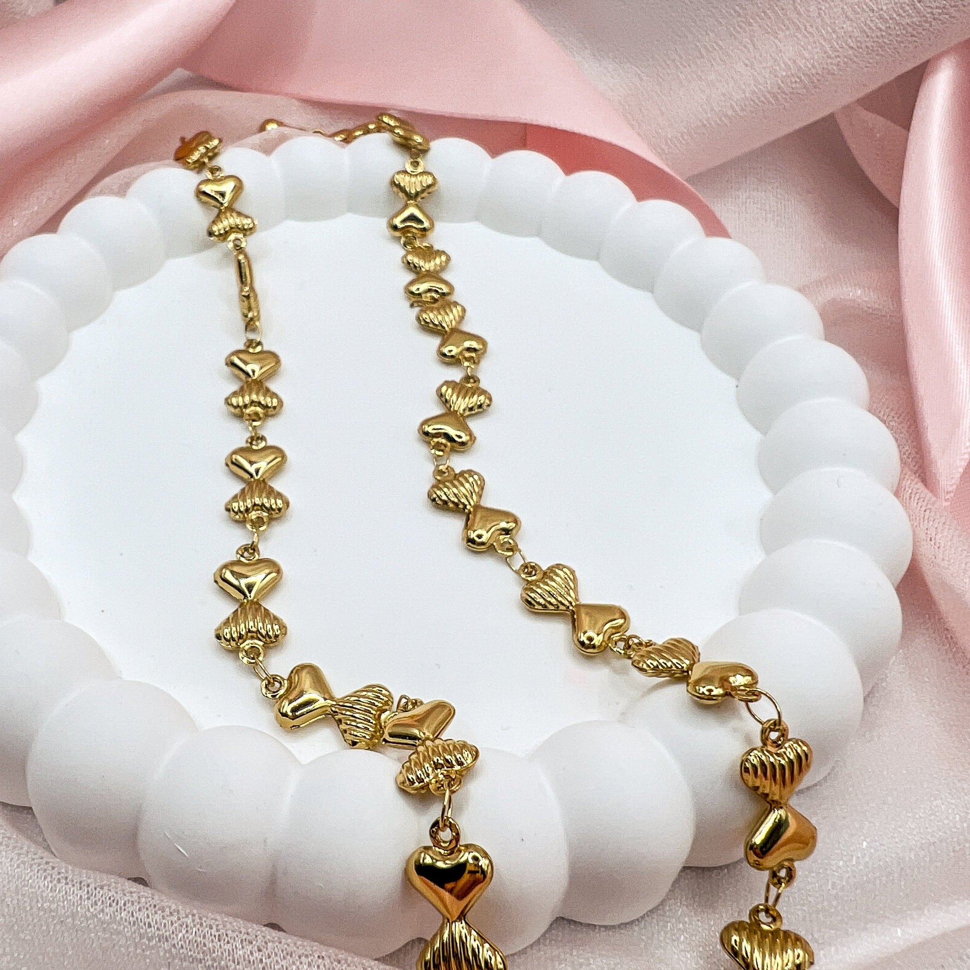 FIONA GRACE Necklaces Chunky Gold Bow Chain Necklace – Statement Bow Link Chain