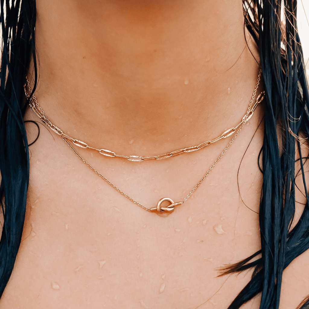 FIONA GRACE Necklaces Knot Necklace - Tarnish Resistant & Waterproof - 15 6/8' Length