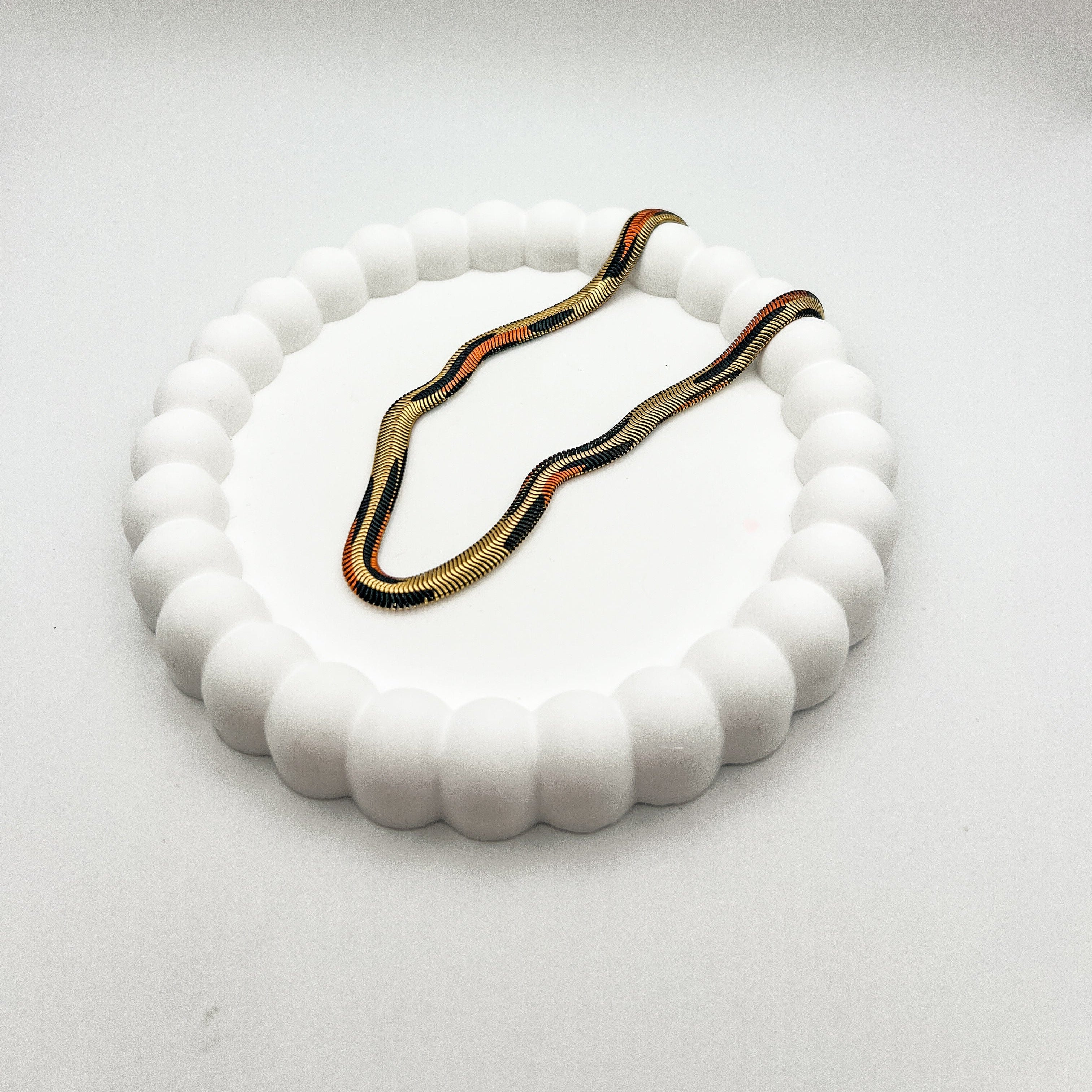 FIONA GRACE Necklaces Leopard Print Herringbone Necklace