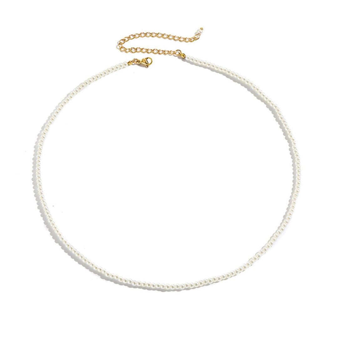 FIONA GRACE Necklaces Mini Pearl (3mm) Necklace With Extender, Waterproof