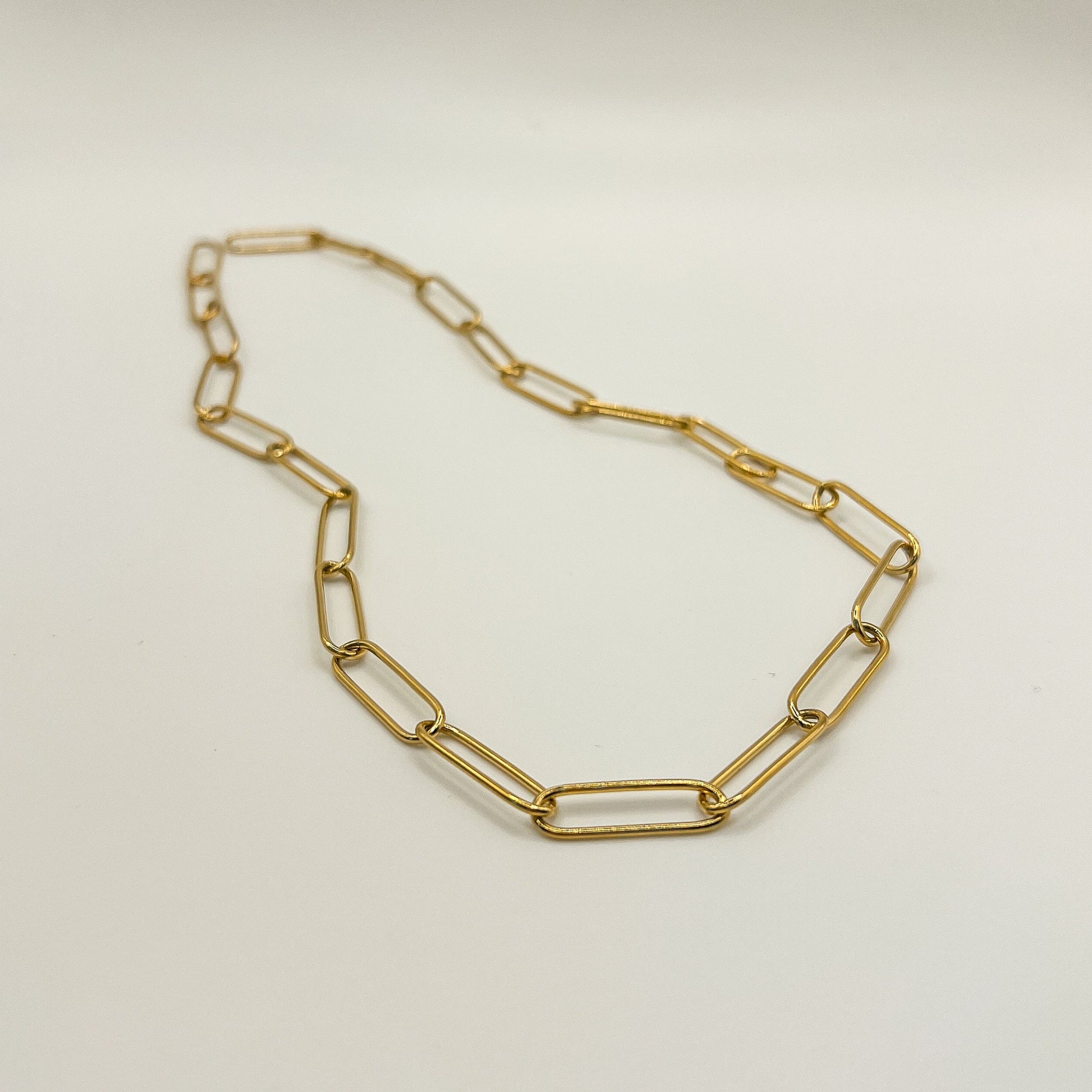 FIONA GRACE Necklaces Paperclip Chain Necklace 18k Gold OR Stainless Steel