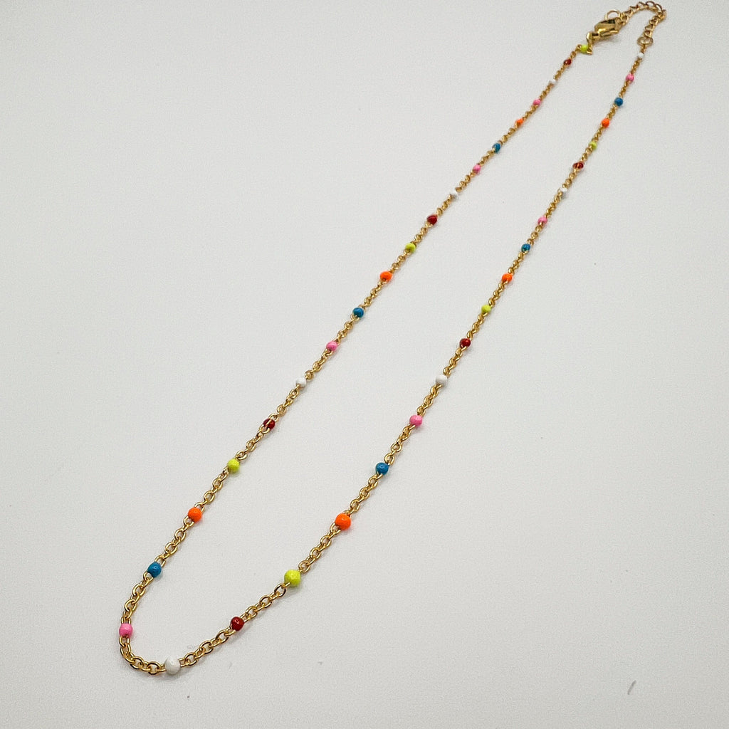 FIONA GRACE Necklaces Poolside Confetti Dainty Chain Necklace