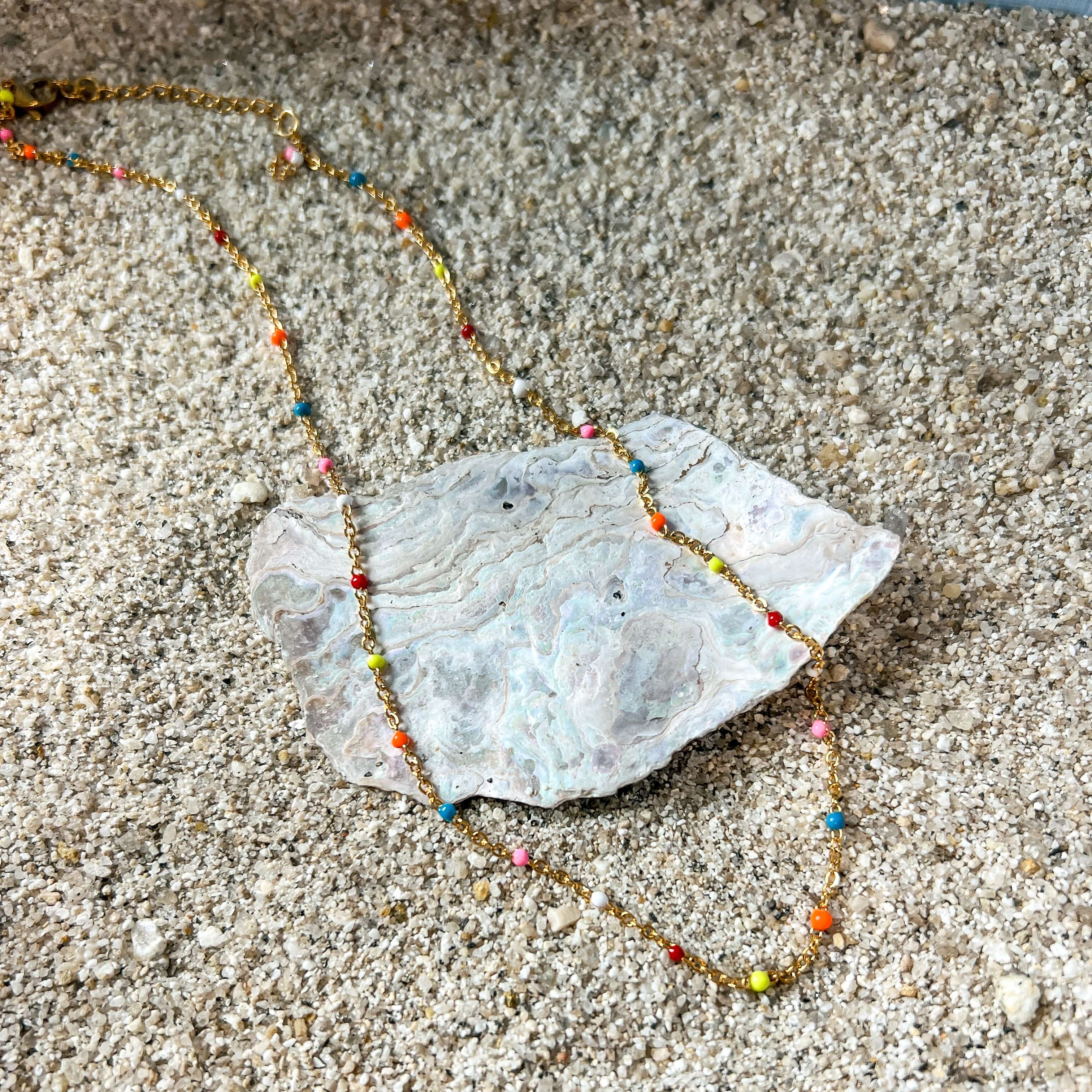 FIONA GRACE Necklaces Poolside Confetti Dainty Chain Necklace