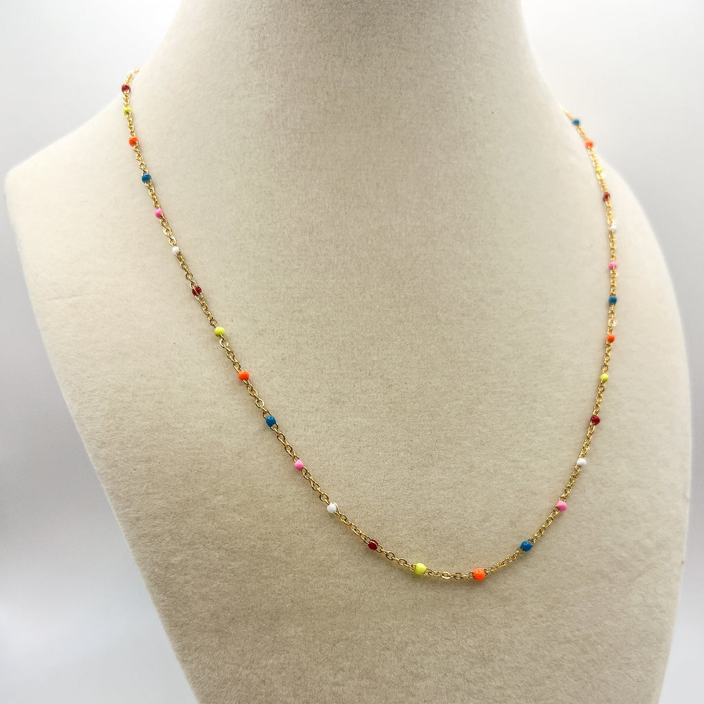 FIONA GRACE Necklaces Poolside Confetti Dainty Chain Necklace