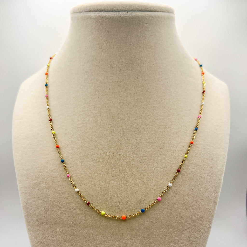 FIONA GRACE Necklaces Poolside Confetti Dainty Chain Necklace