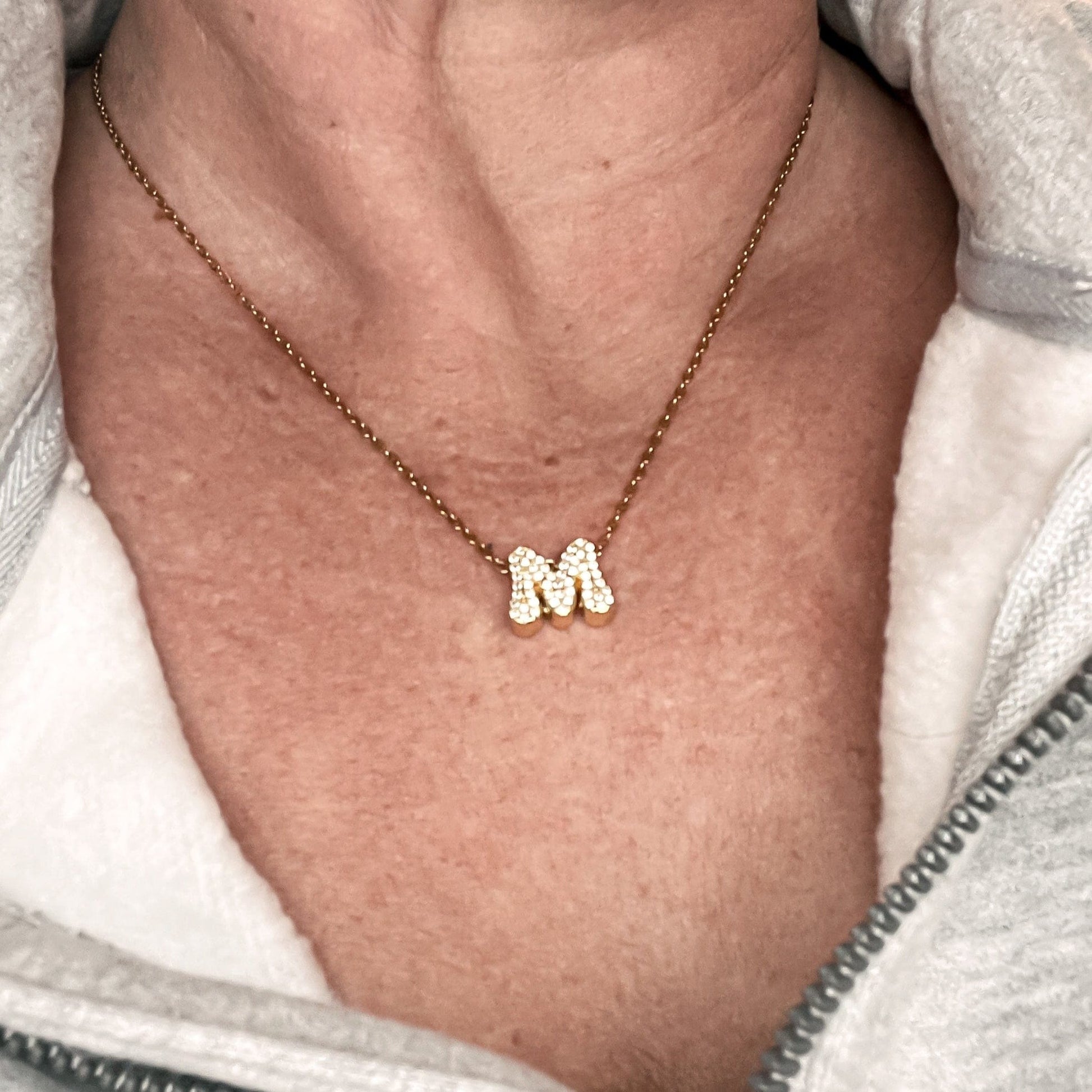 FIONA GRACE Necklaces Sparkle Initial Letter Necklace