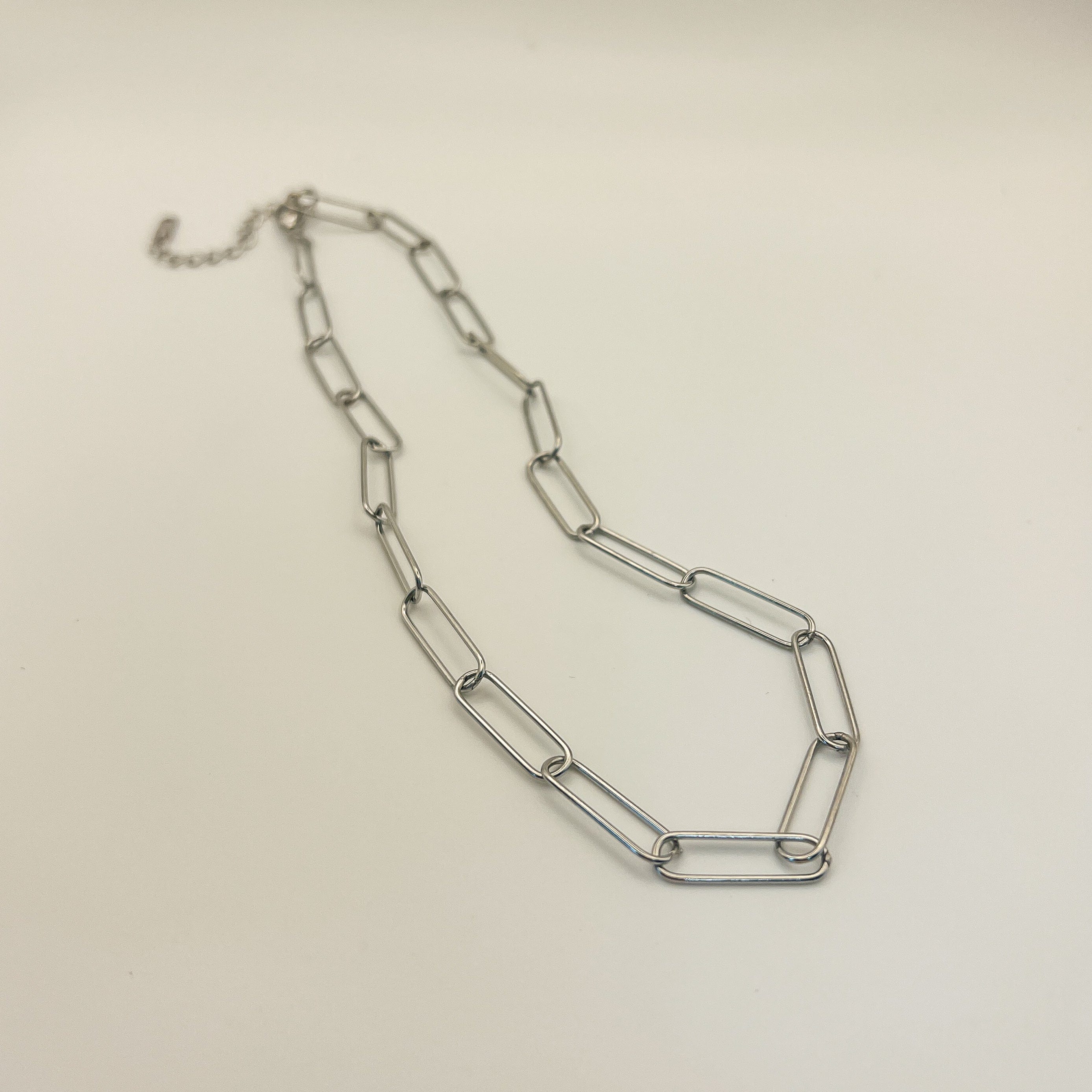 FIONA GRACE Necklaces Stainless Steel Paperclip Chain Necklace 18k Gold OR Stainless Steel