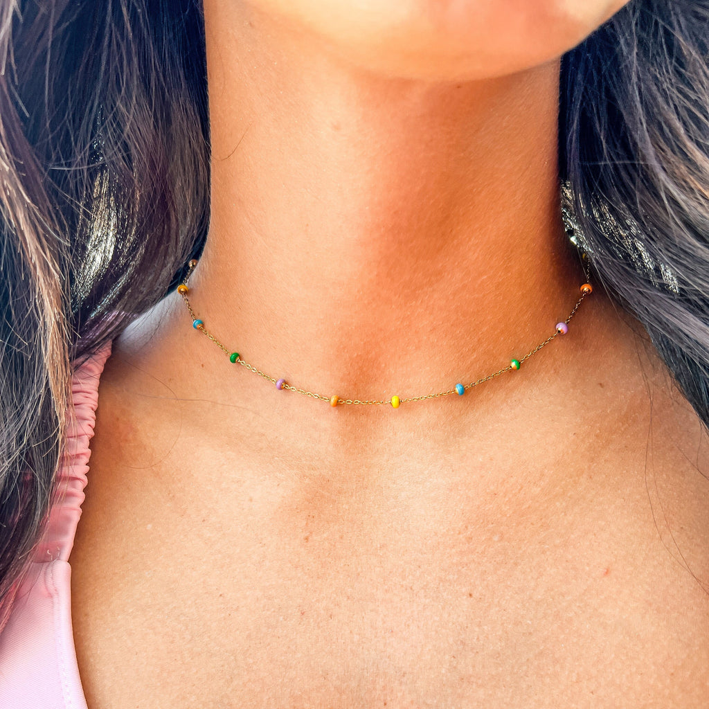 FIONA GRACE Necklaces Summer Sorbet Satellite Chain Necklace